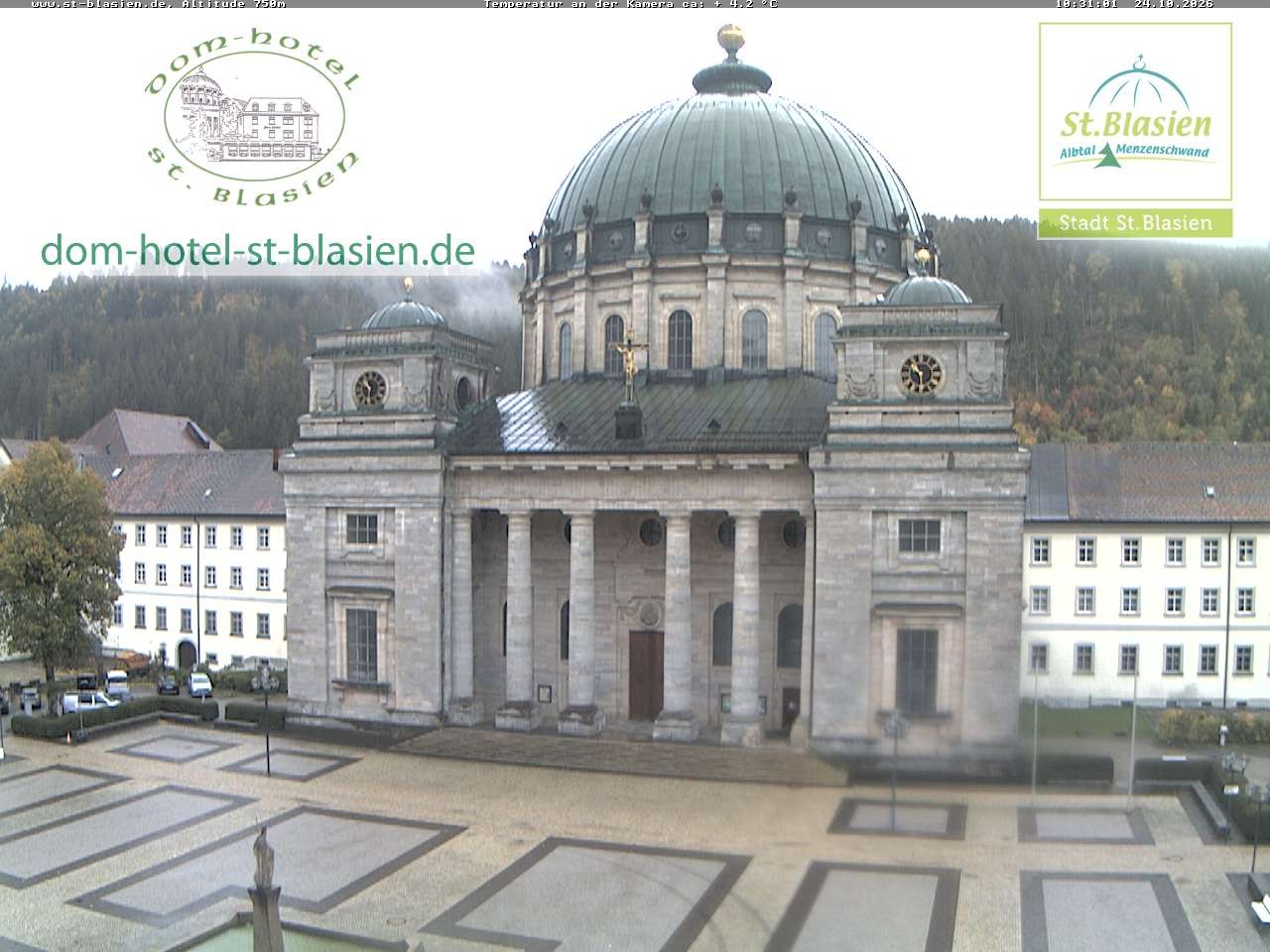 Archived image Webcam St Blasien Menzenschwand cathedral