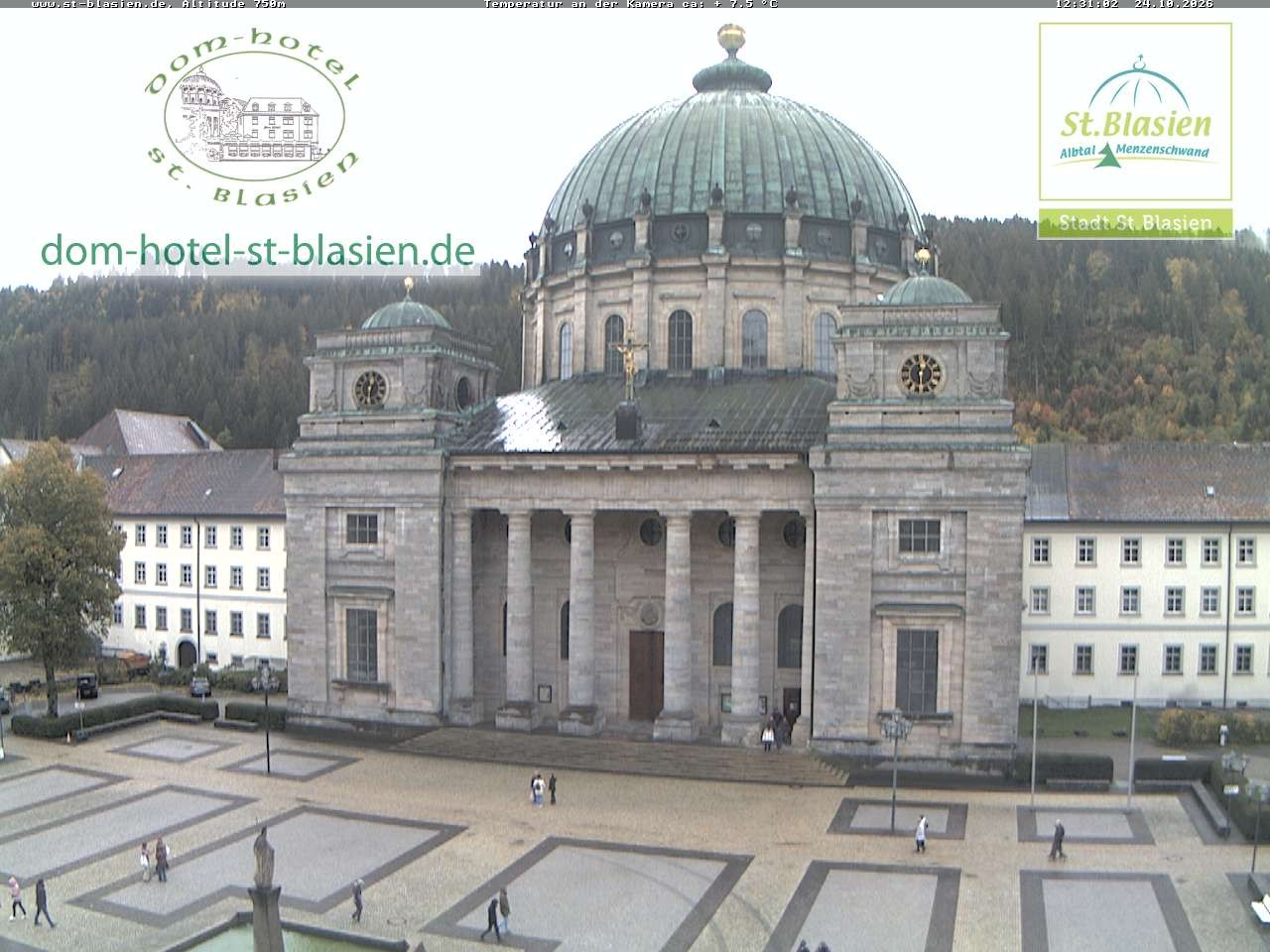 Archived image Webcam St Blasien Menzenschwand cathedral