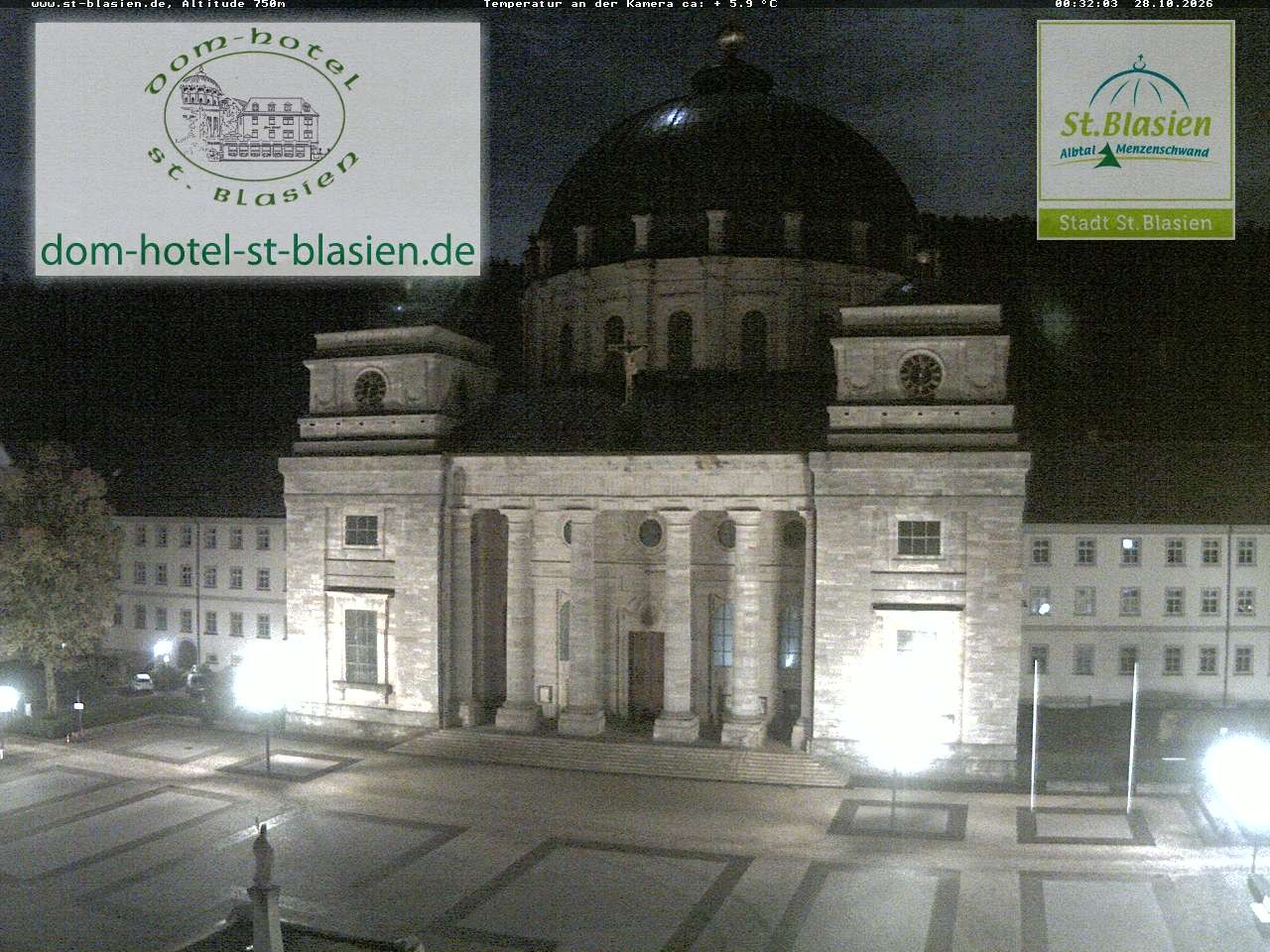 Archiv Foto Webcam St Blasien Menzenschwand Domplatz