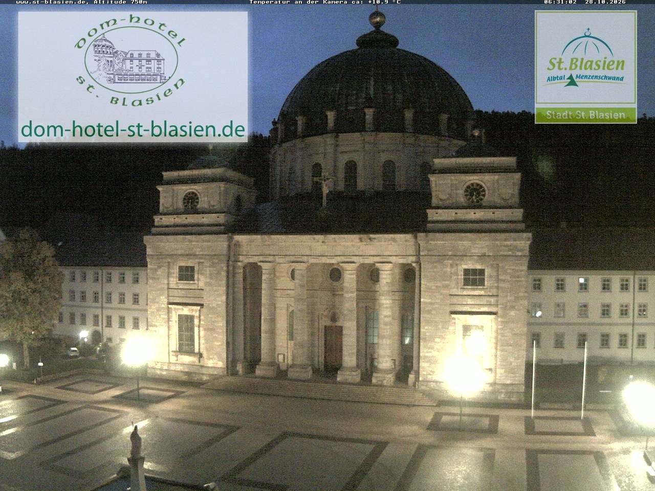 Archiv Foto Webcam St Blasien Menzenschwand Domplatz