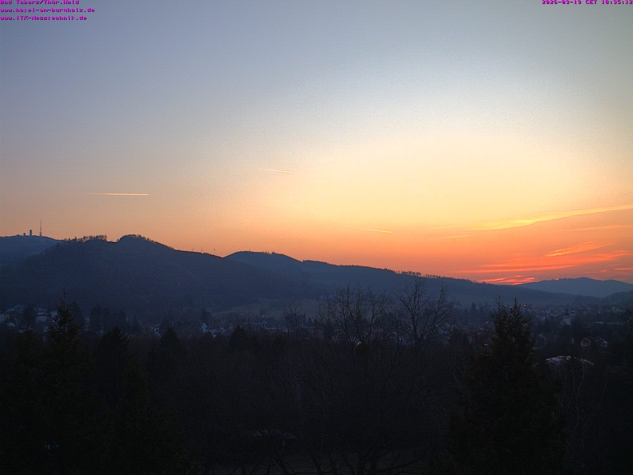 Archived image Webcam Thuringian Forest, Tabarz