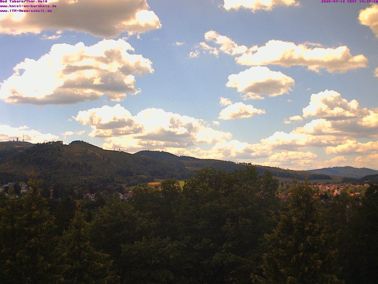 Archived image Webcam Thuringian Forest, Tabarz