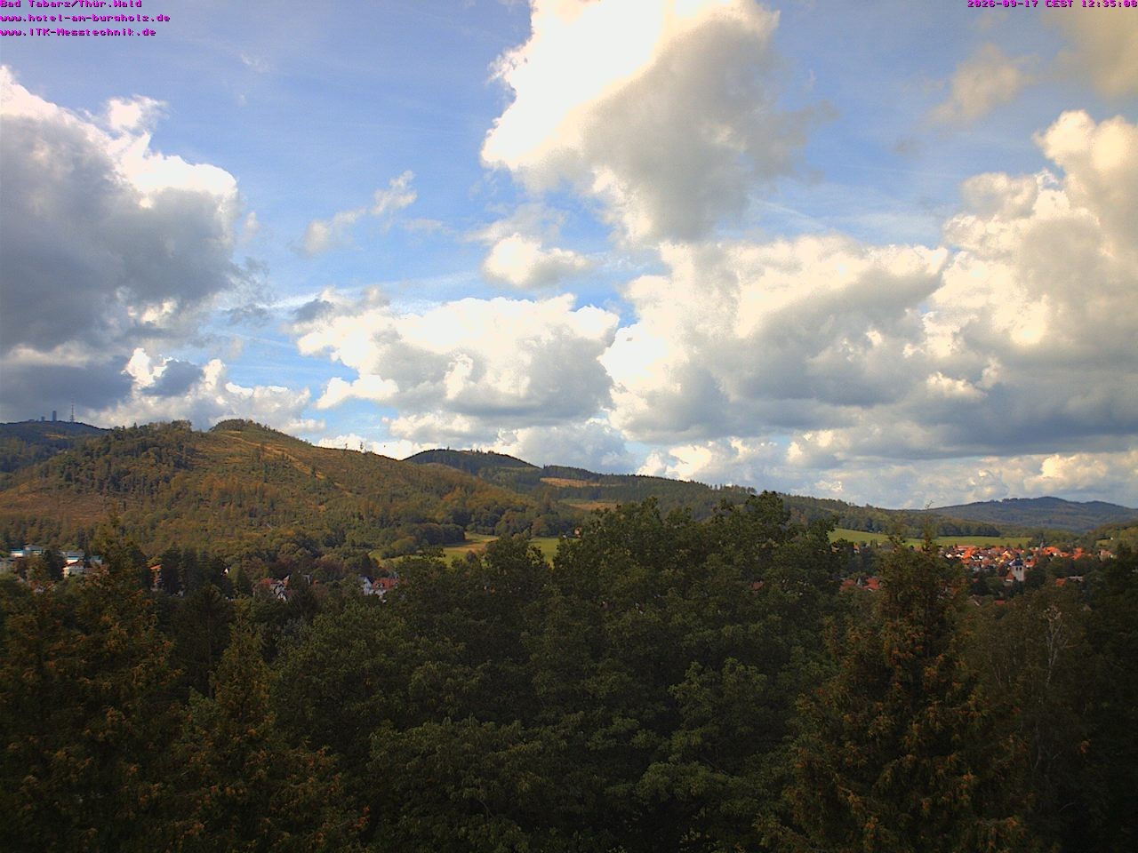 Archived image Webcam Thuringian Forest, Tabarz