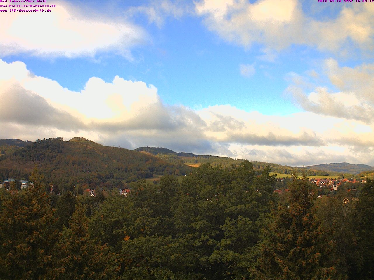 Archived image Webcam Thuringian Forest, Tabarz