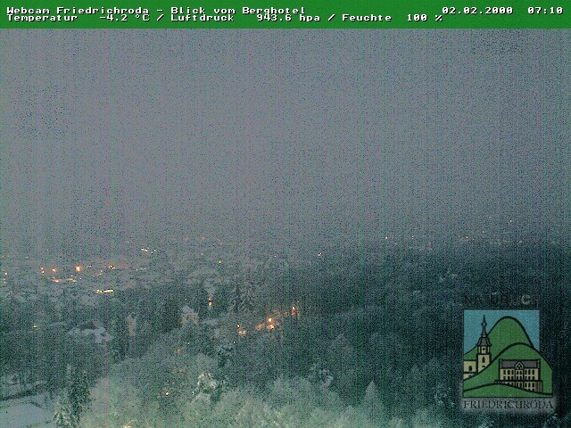 Archiv Foto Webcam Friedrichroda, Thüringer Wald