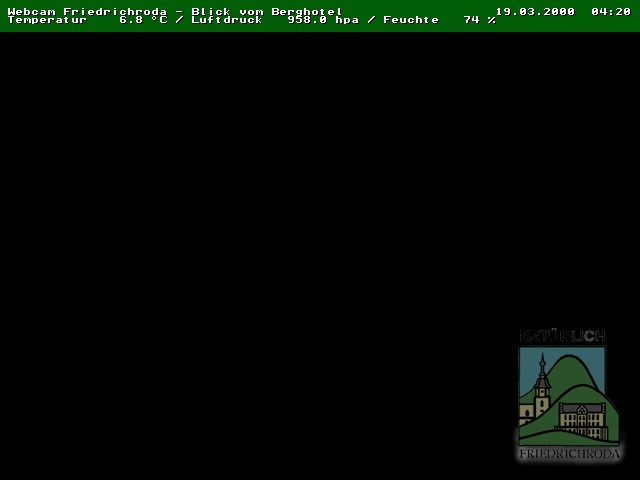 Archiv Foto Webcam Friedrichroda, Thüringer Wald