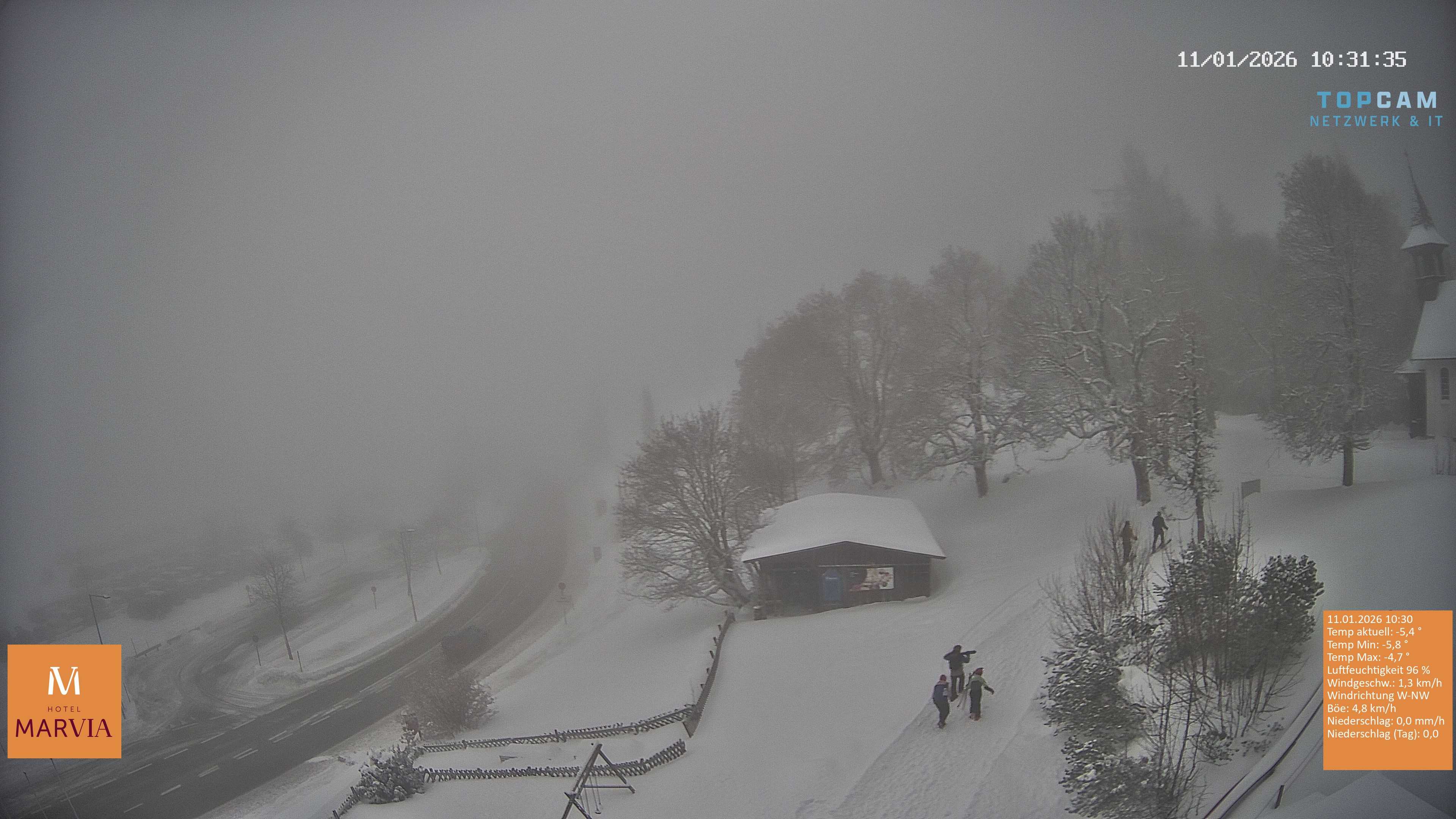Archiv Foto Webcam Berghof Fetz in Bödele im Bregenzerwald