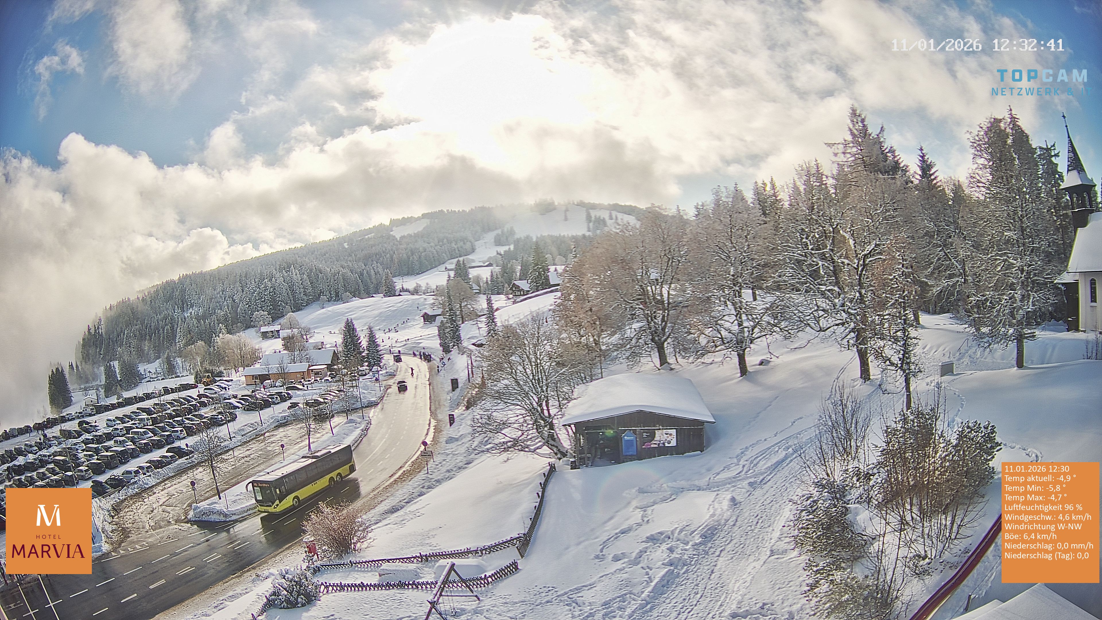 Archiv Foto Webcam Berghof Fetz in Bödele im Bregenzerwald