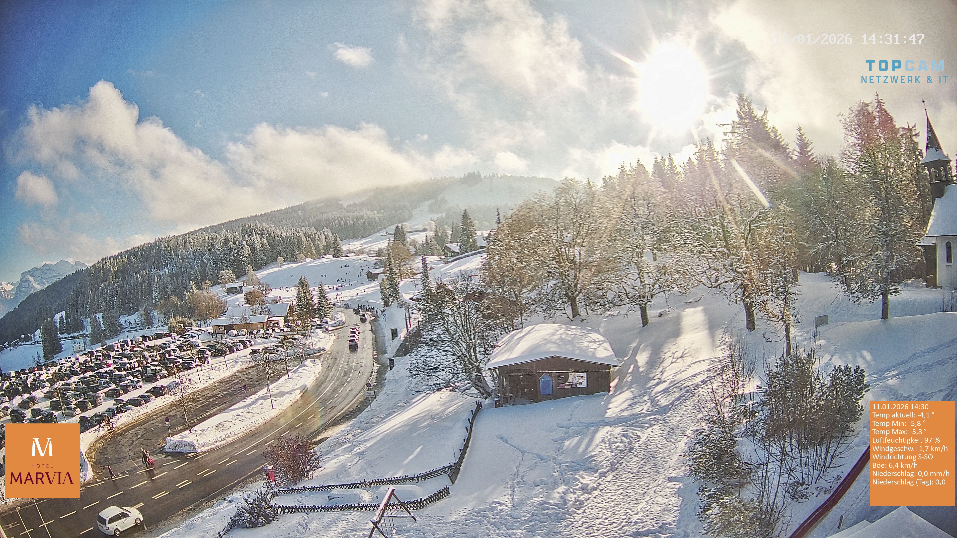 Archiv Foto Webcam Berghof Fetz in Bödele im Bregenzerwald