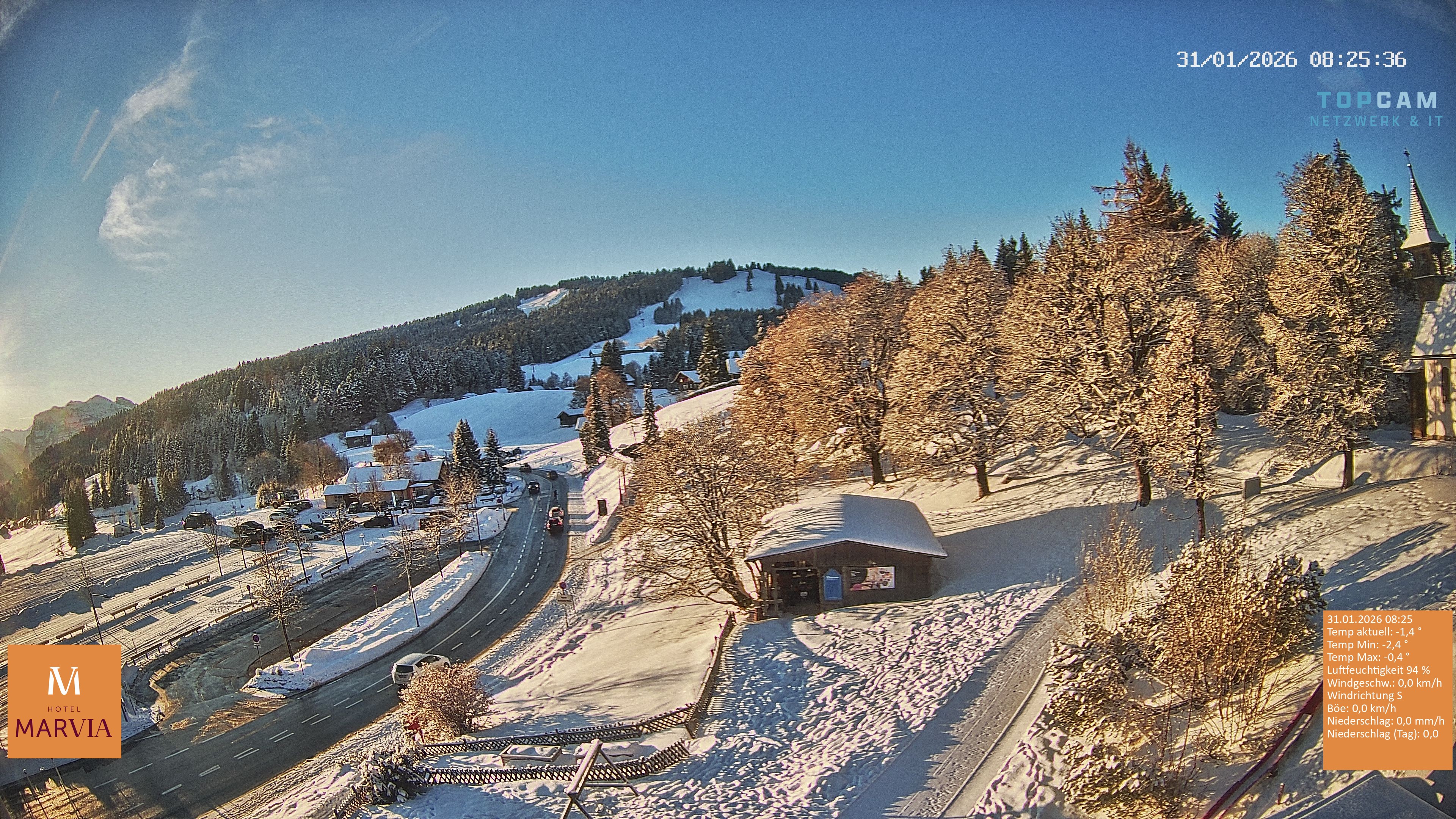 Archiv Foto Webcam Berghof Fetz in Bödele im Bregenzerwald