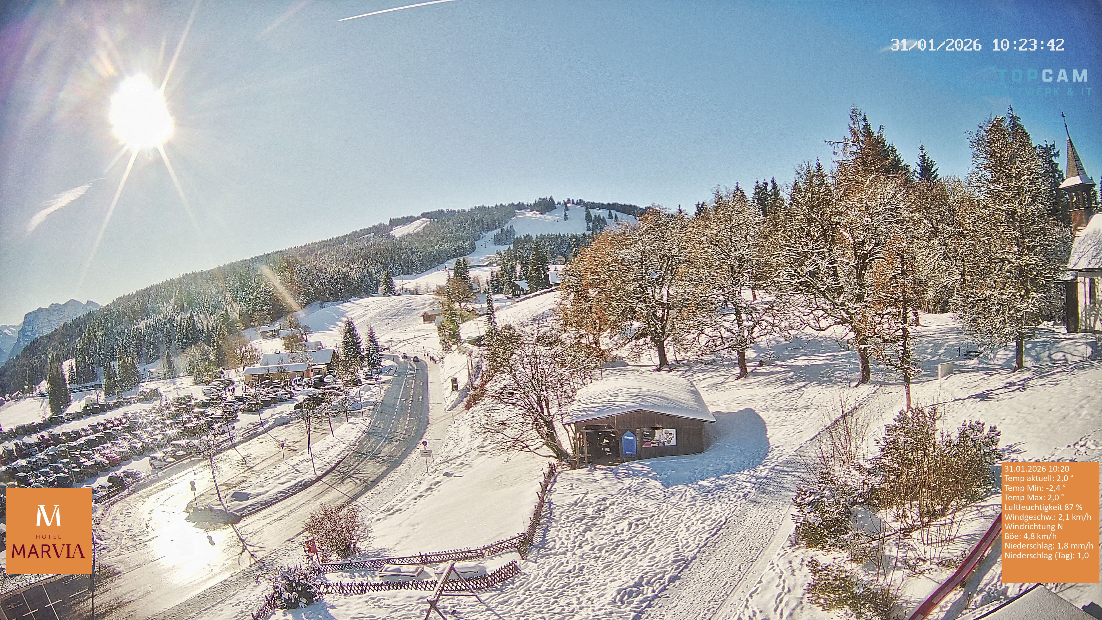 Archiv Foto Webcam Berghof Fetz in Bödele im Bregenzerwald