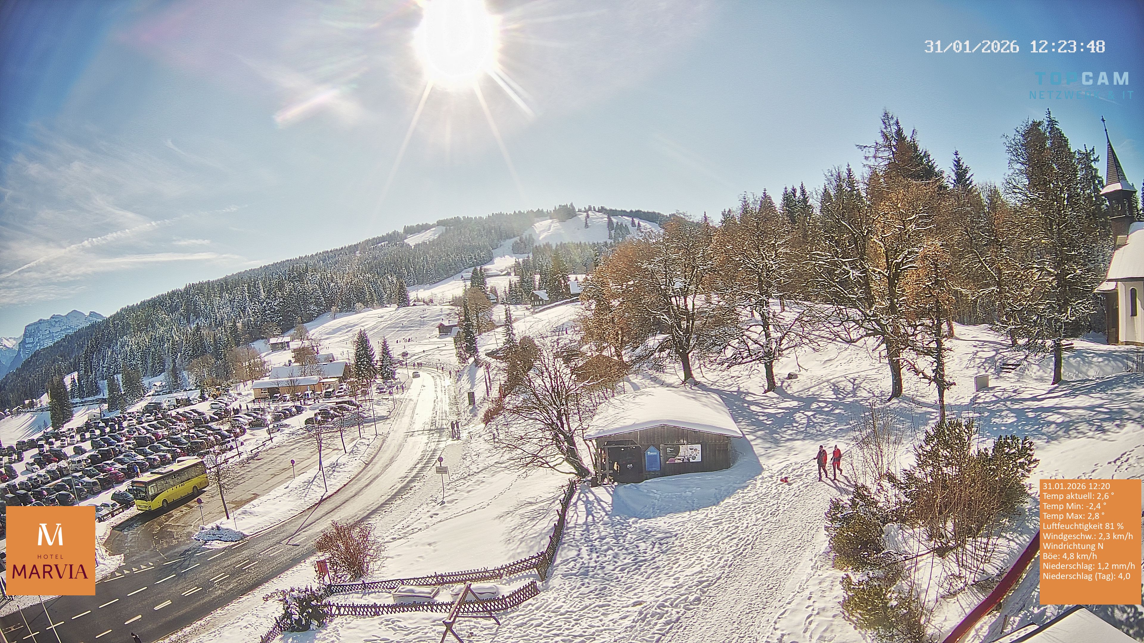 Archiv Foto Webcam Berghof Fetz in Bödele im Bregenzerwald