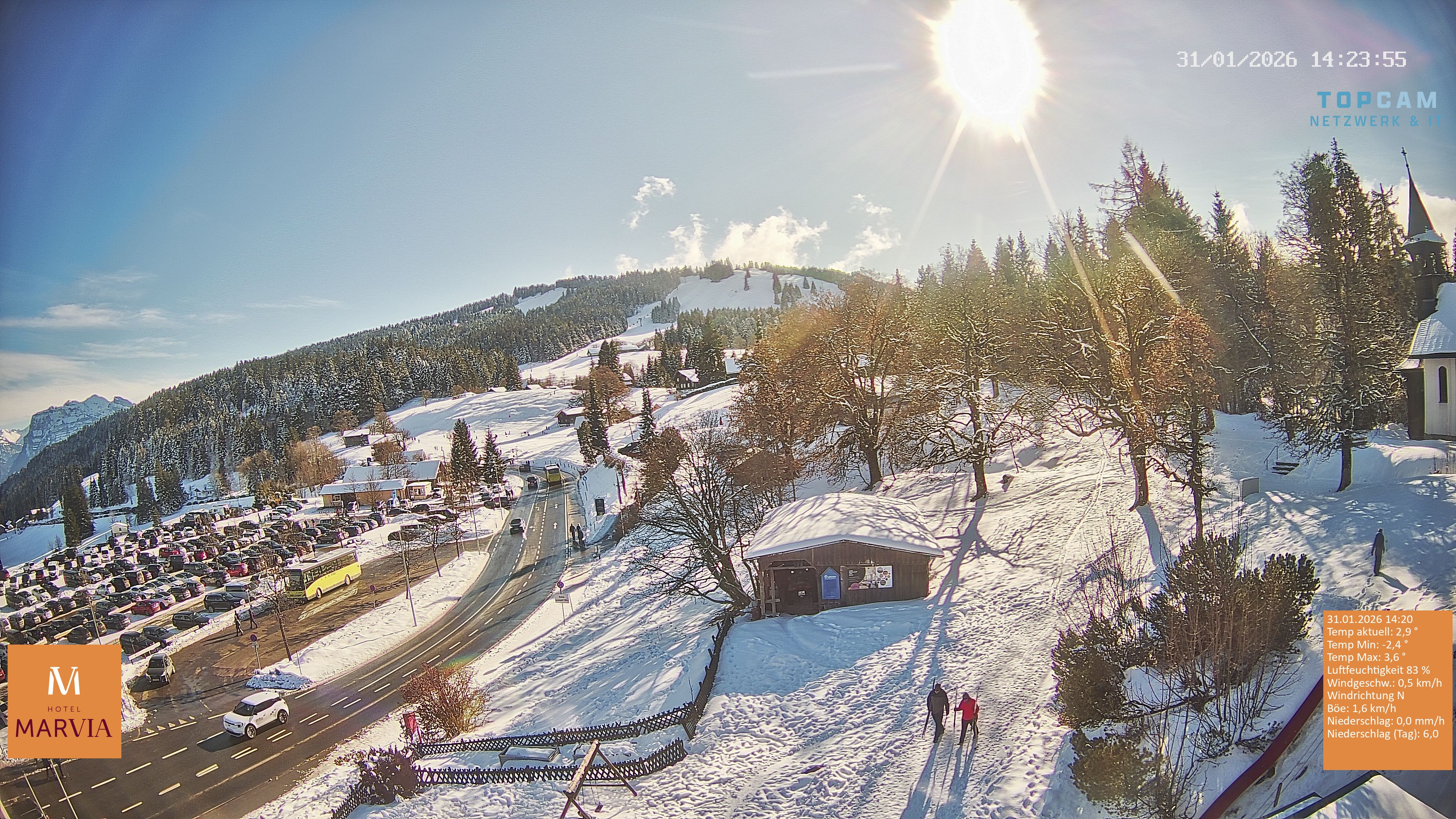 Archiv Foto Webcam Berghof Fetz in Bödele im Bregenzerwald