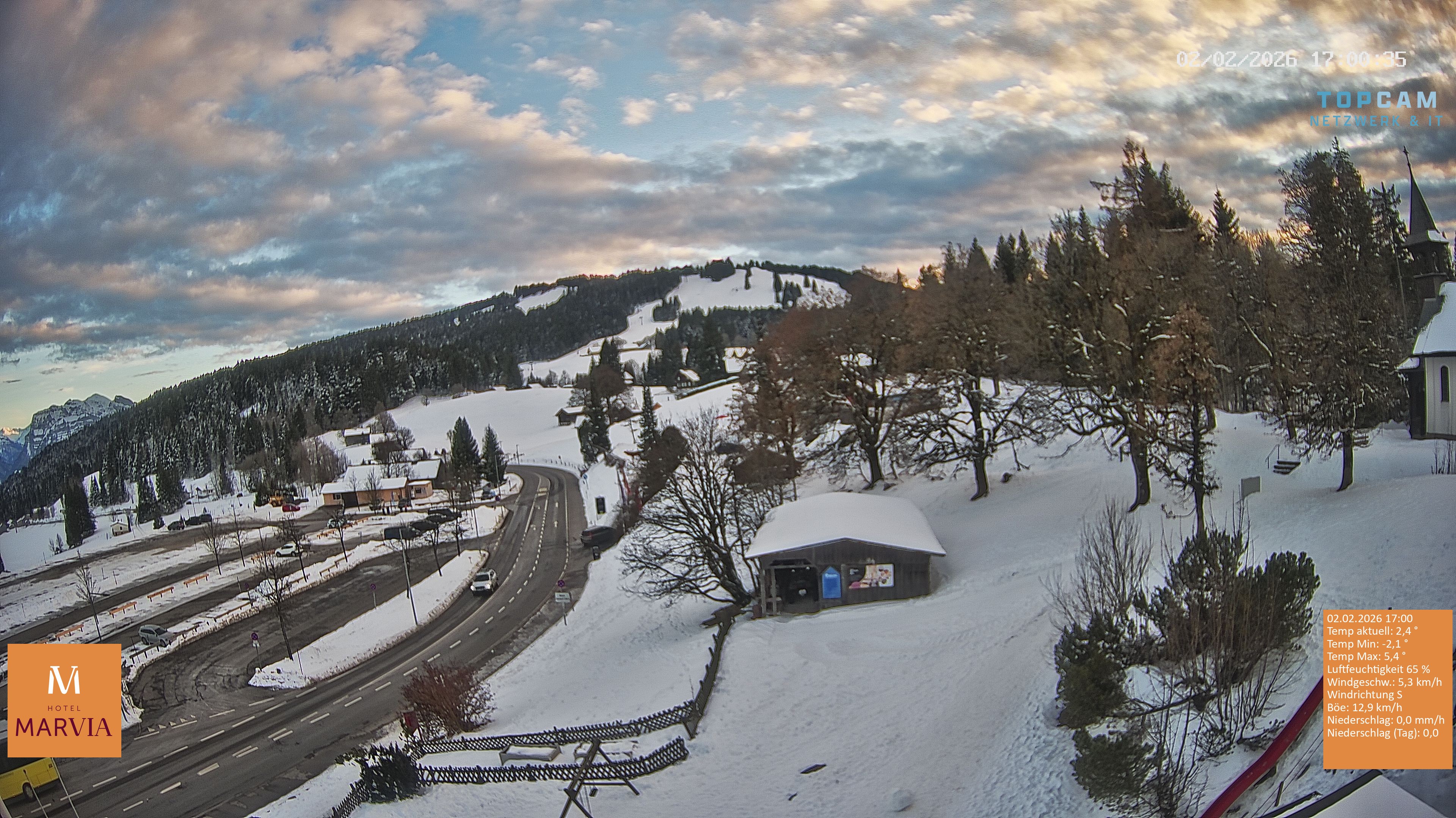 Archiv Foto Webcam Berghof Fetz in Bödele im Bregenzerwald