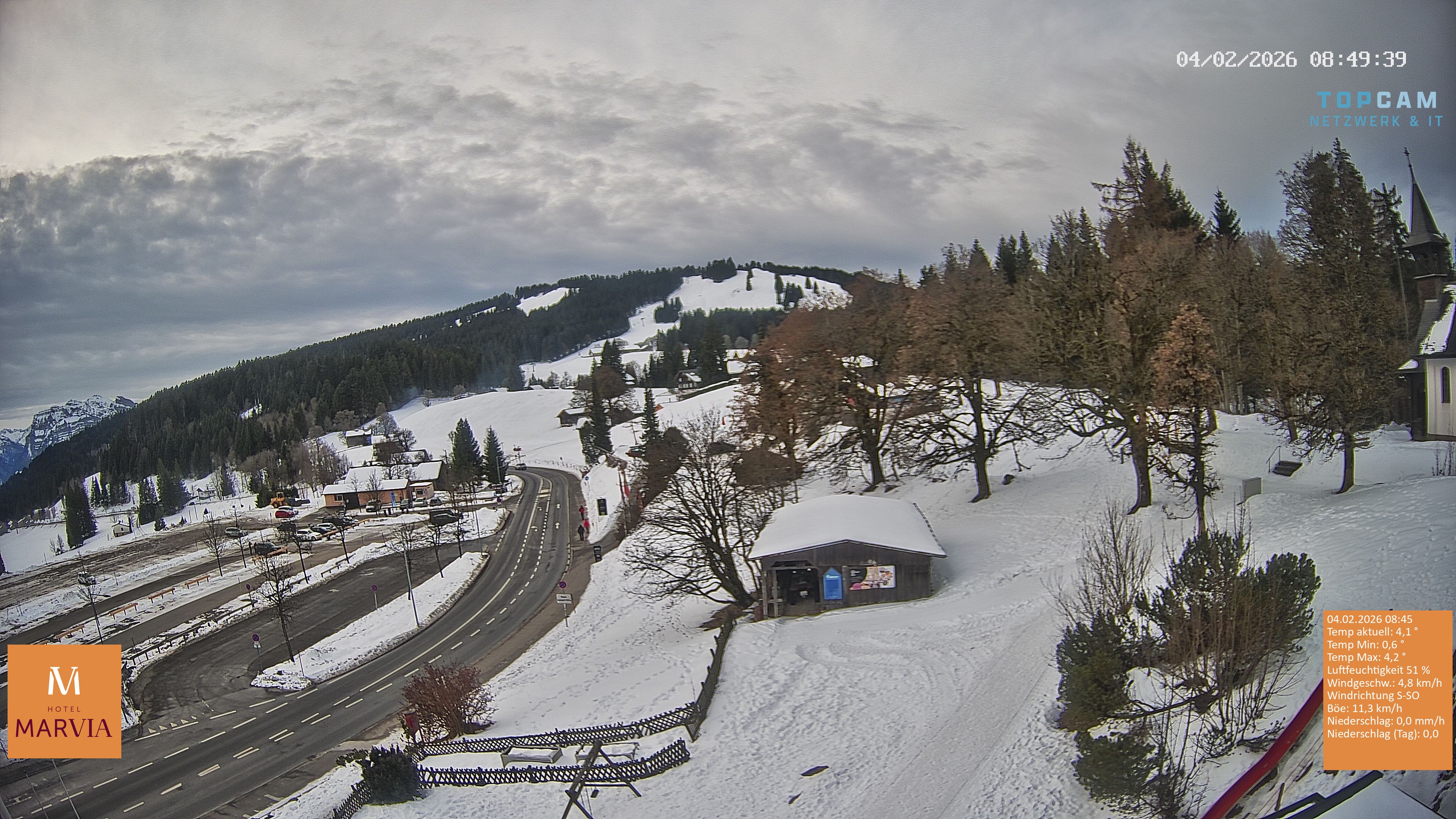 Archiv Foto Webcam Berghof Fetz in Bödele im Bregenzerwald