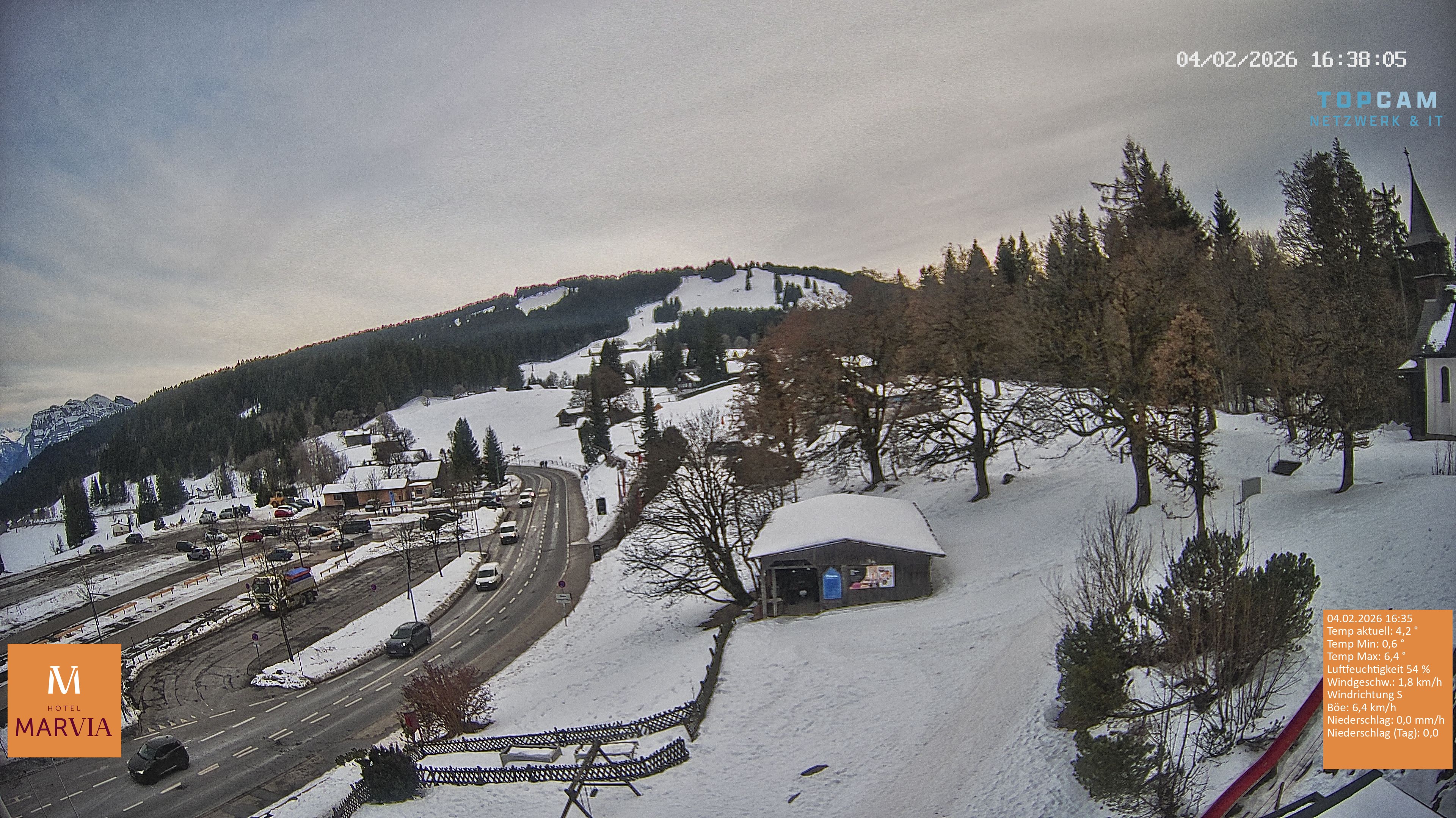 Archiv Foto Webcam Berghof Fetz in Bödele im Bregenzerwald