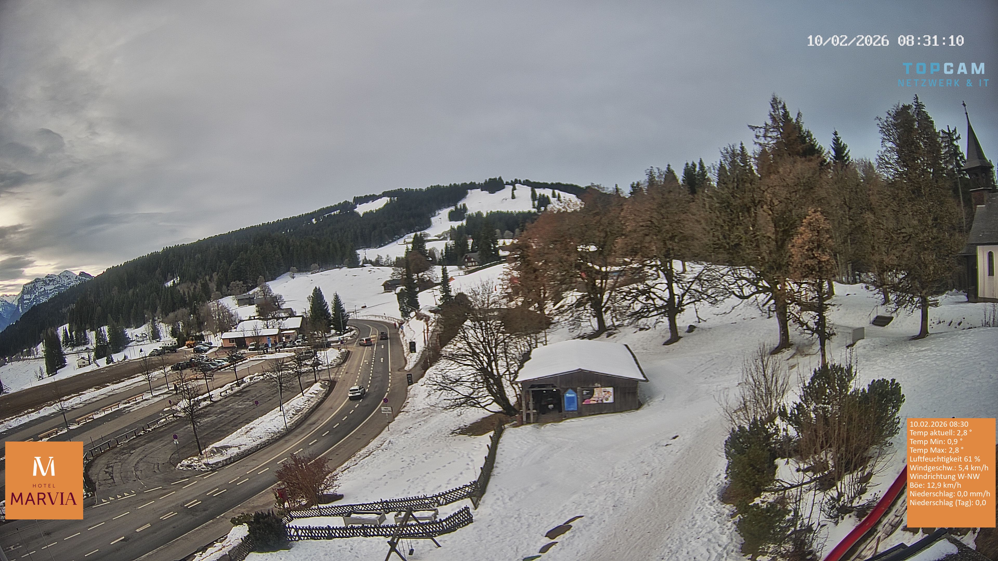 Archiv Foto Webcam Berghof Fetz in Bödele im Bregenzerwald