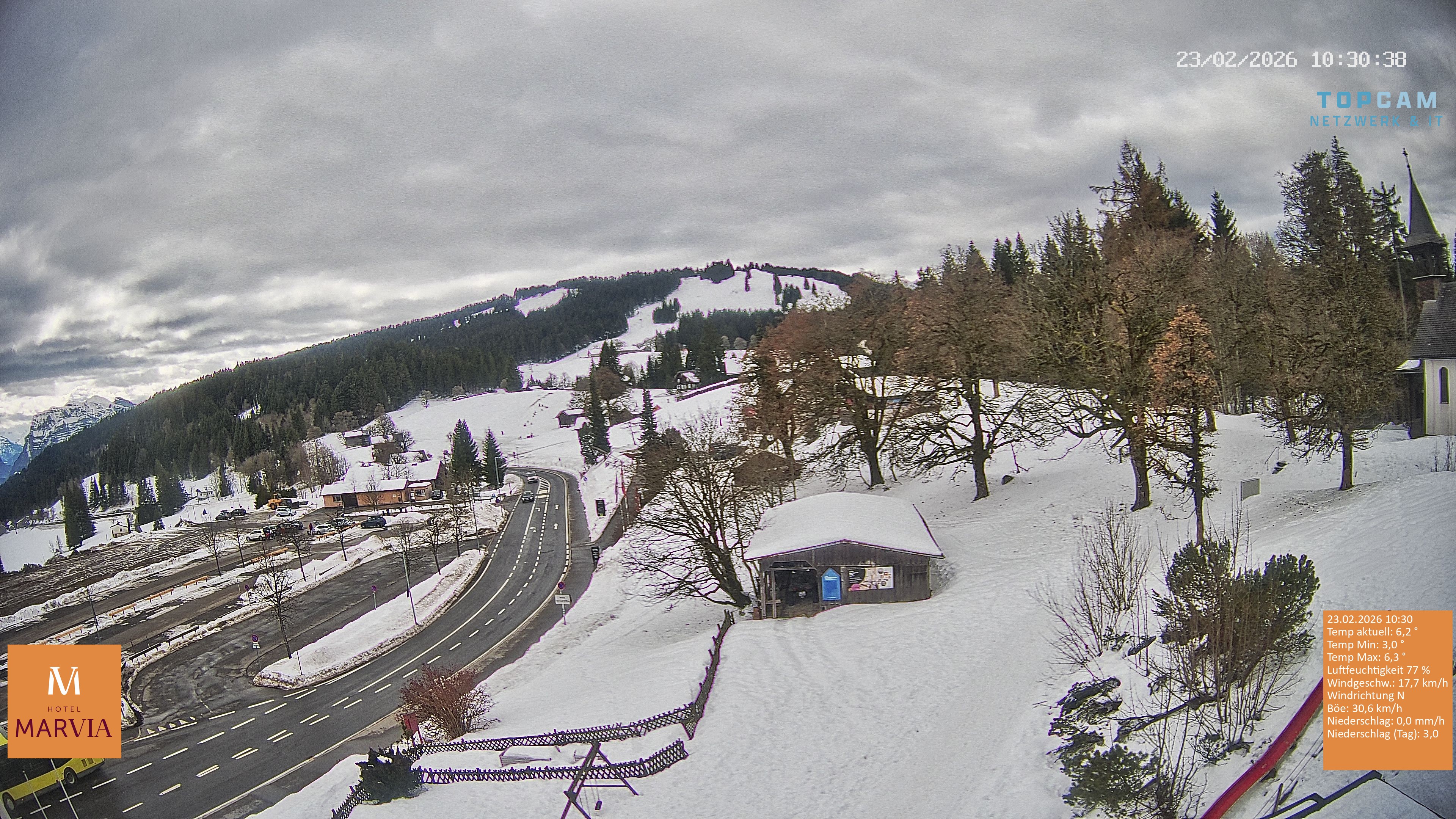 Archiv Foto Webcam Berghof Fetz in Bödele im Bregenzerwald