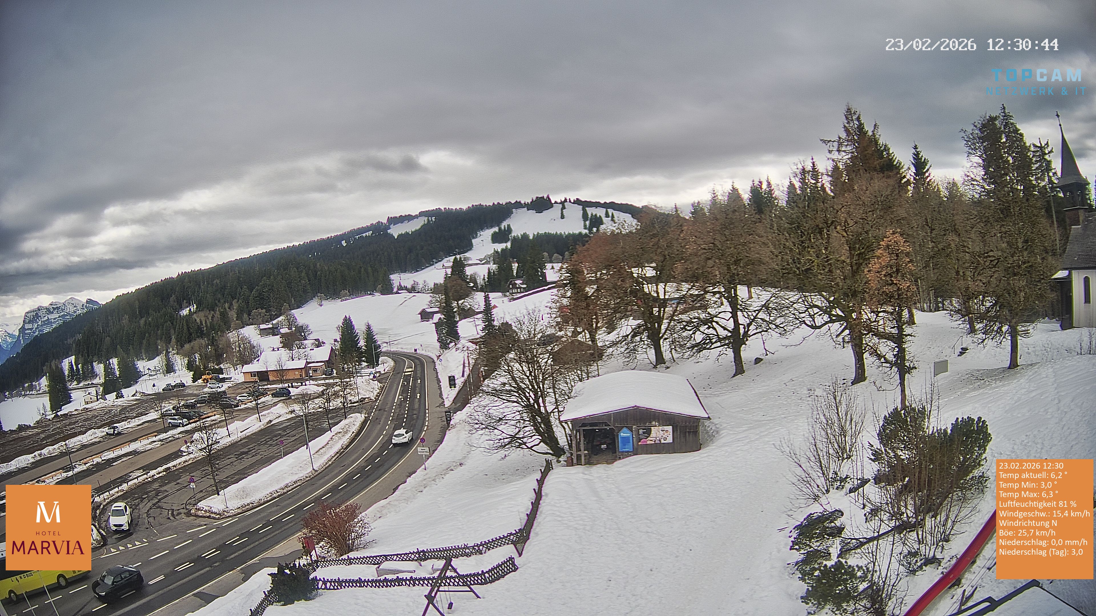 Archiv Foto Webcam Berghof Fetz in Bödele im Bregenzerwald