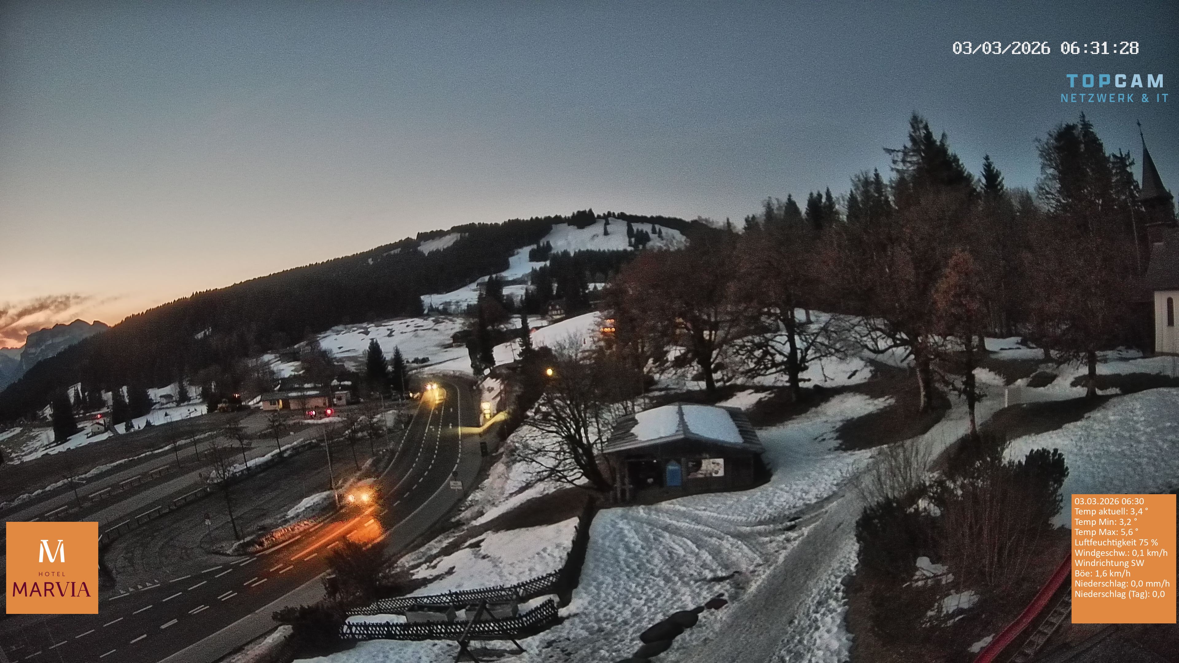 Archiv Foto Webcam Berghof Fetz in Bödele im Bregenzerwald