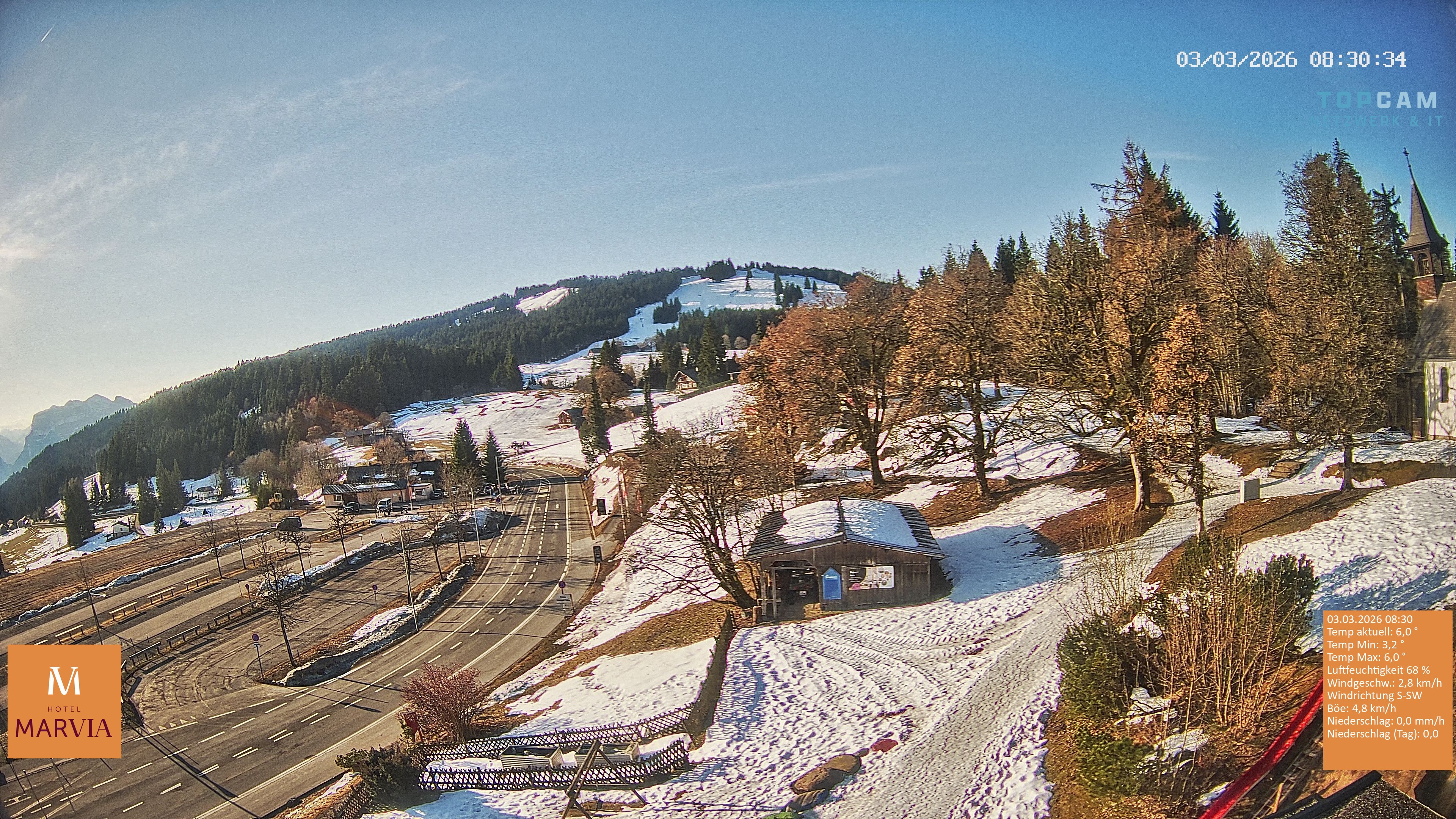 Archiv Foto Webcam Berghof Fetz in Bödele im Bregenzerwald