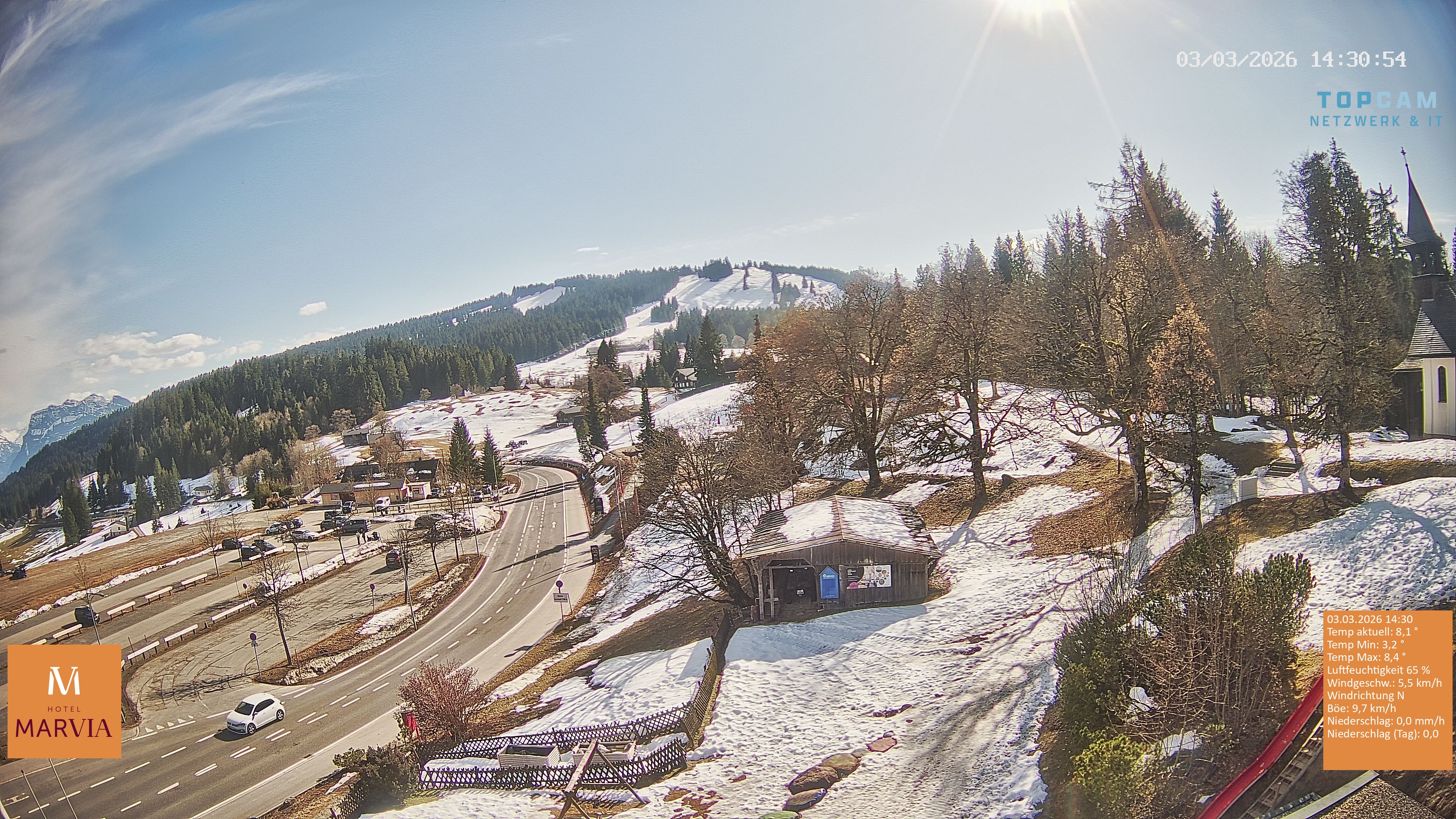 Archiv Foto Webcam Berghof Fetz in Bödele im Bregenzerwald
