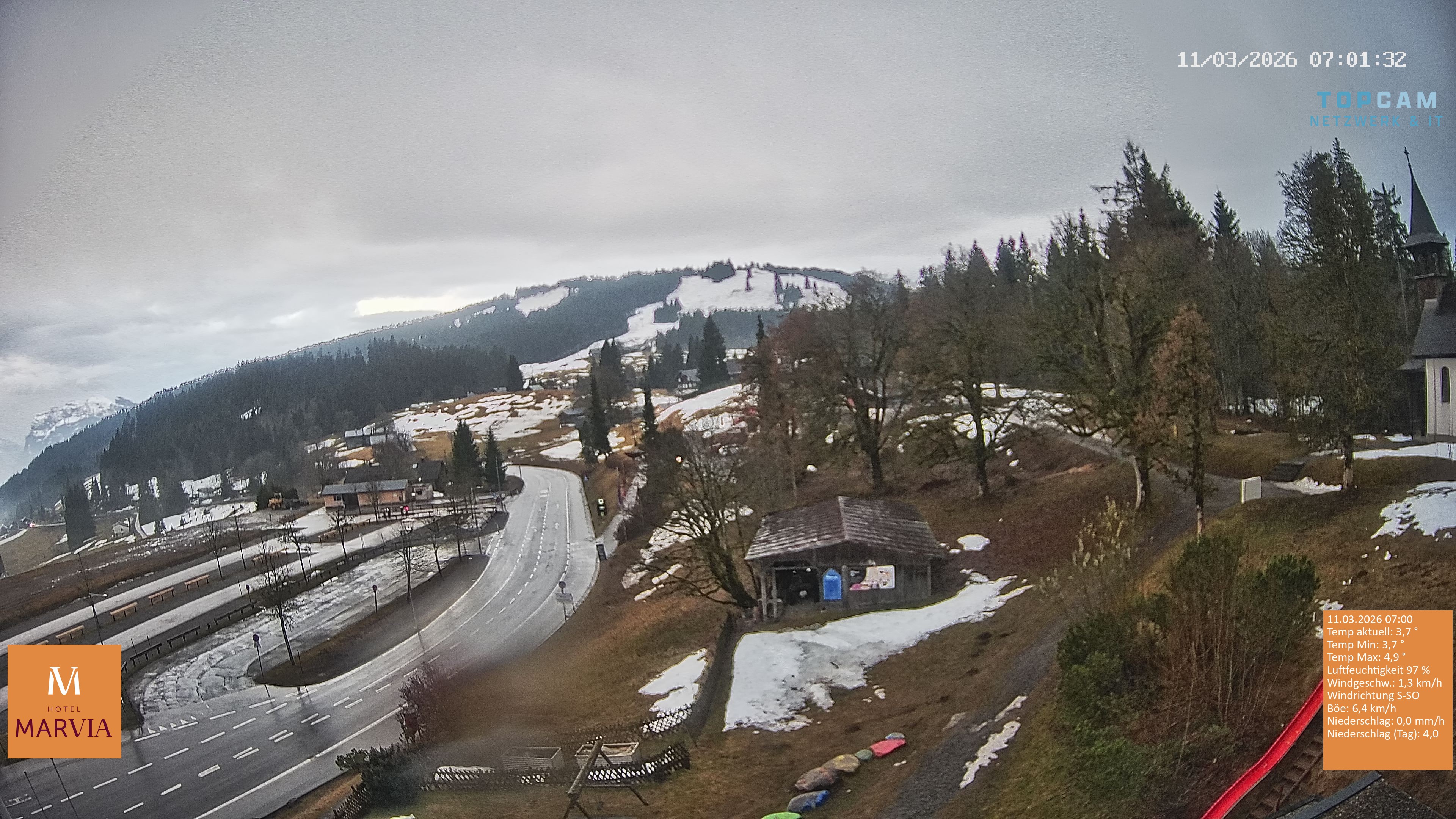 Archiv Foto Webcam Berghof Fetz in Bödele im Bregenzerwald