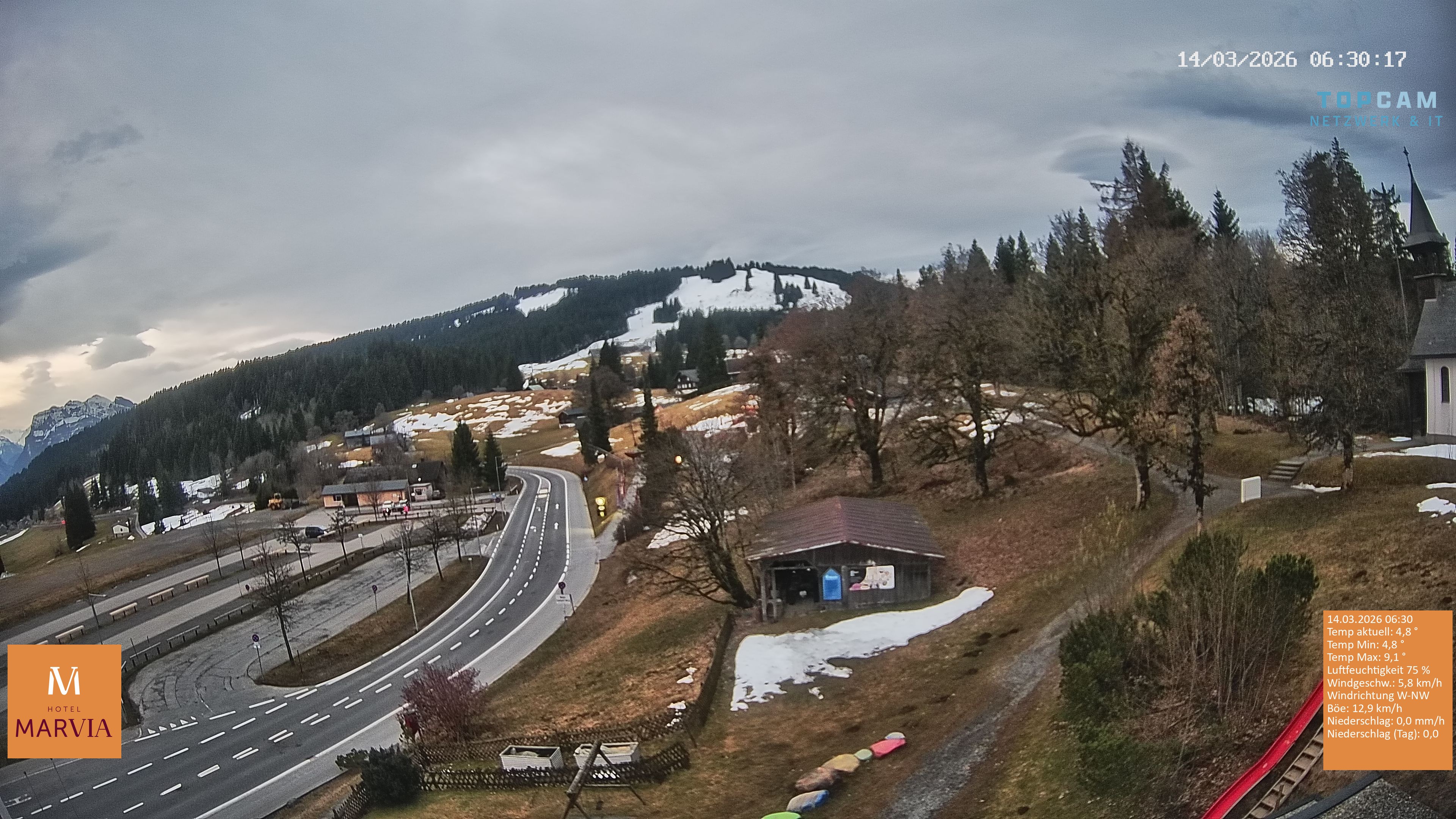 Archiv Foto Webcam Berghof Fetz in Bödele im Bregenzerwald
