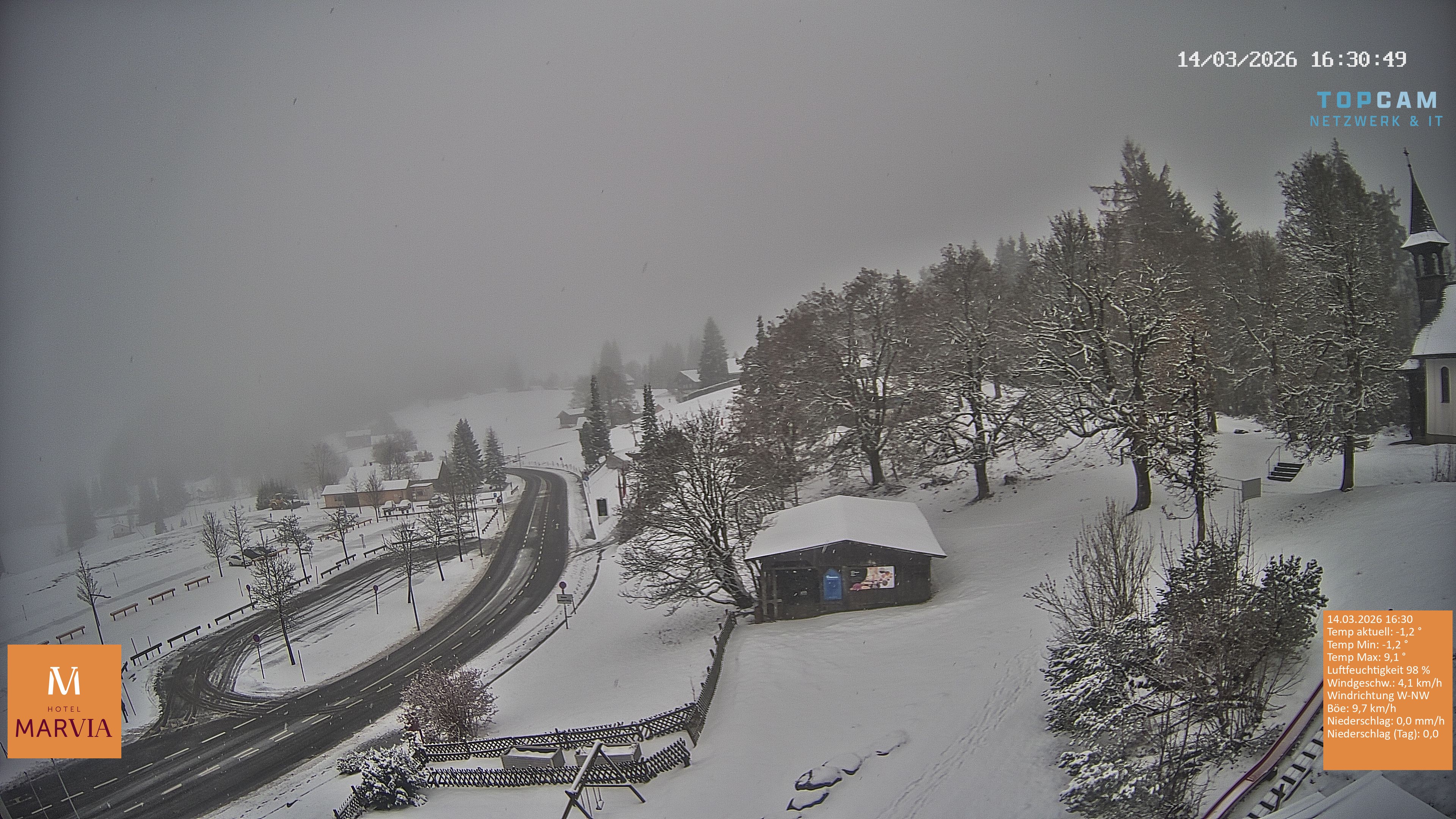 Archiv Foto Webcam Berghof Fetz in Bödele im Bregenzerwald