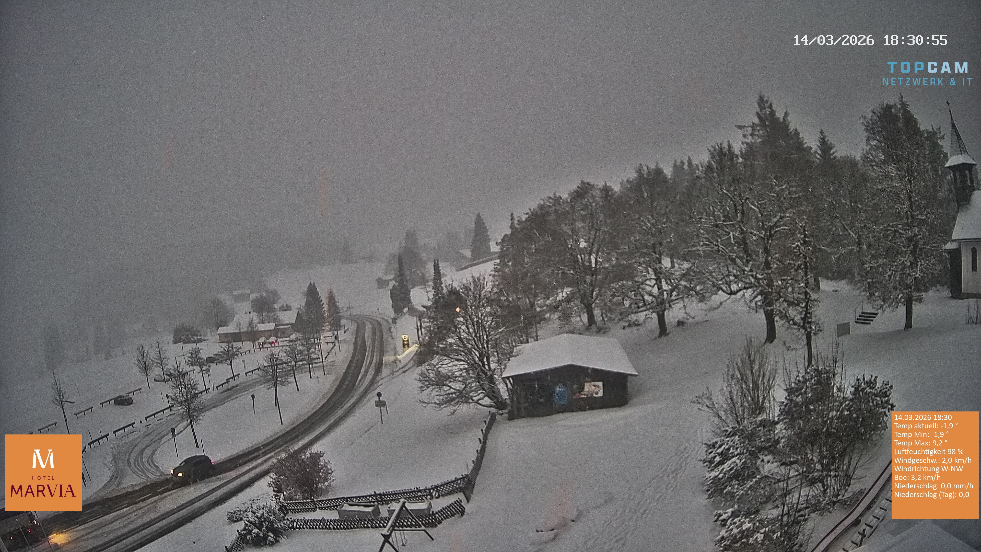 Archiv Foto Webcam Berghof Fetz in Bödele im Bregenzerwald