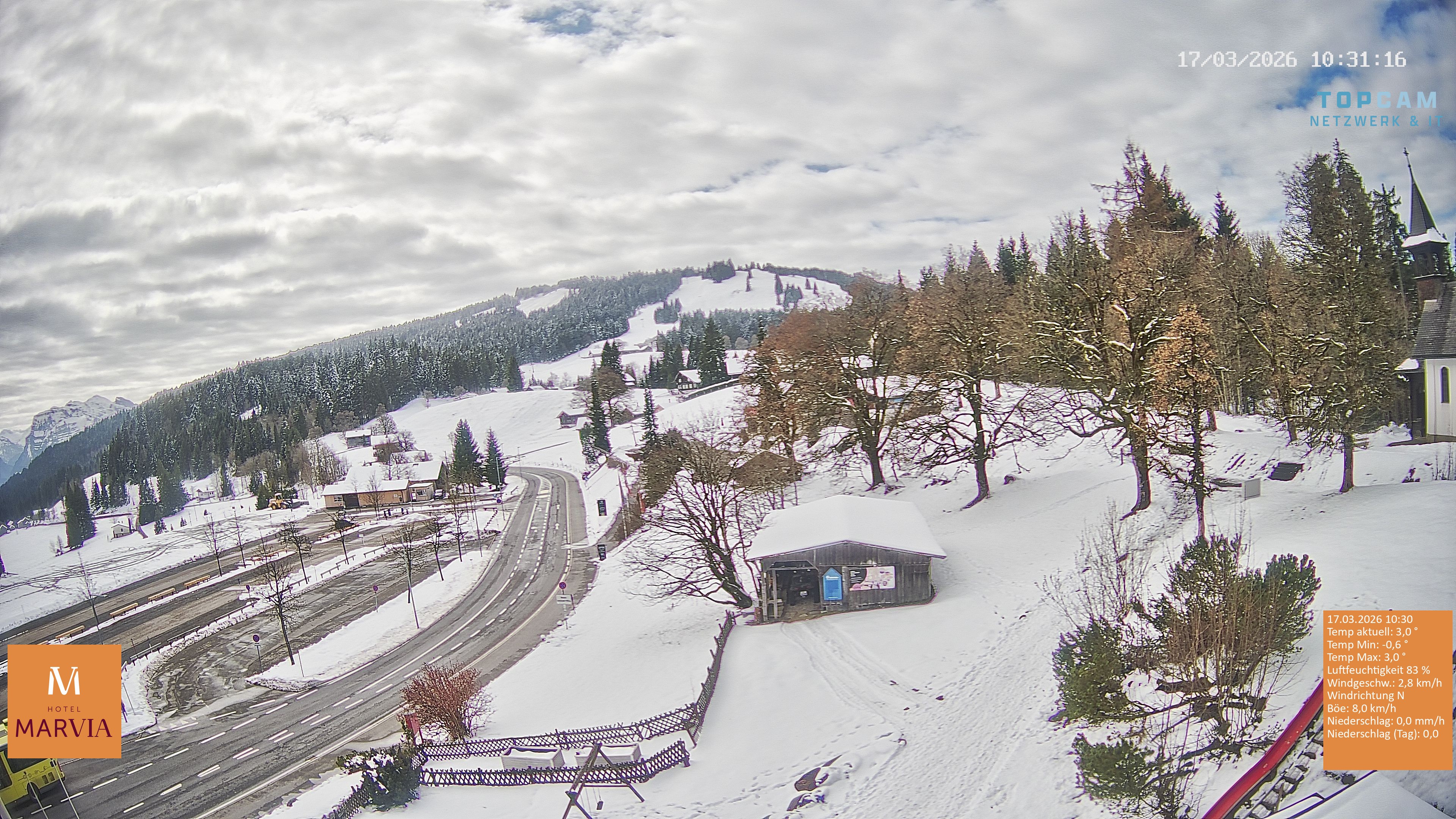 Archiv Foto Webcam Berghof Fetz in Bödele im Bregenzerwald