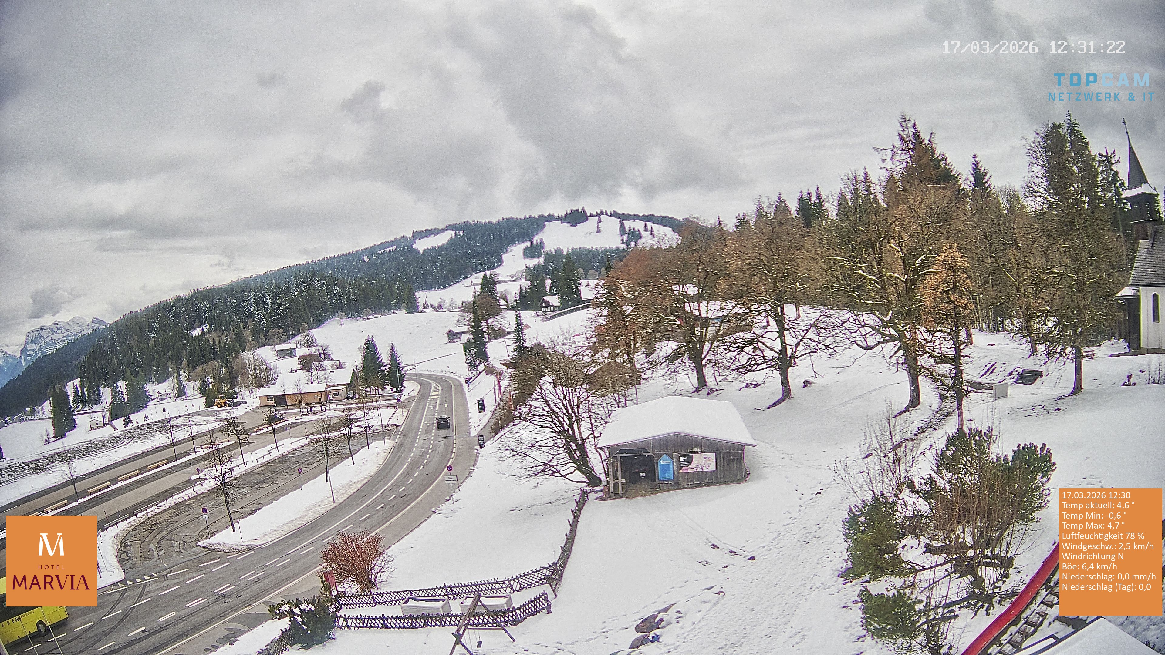 Archiv Foto Webcam Berghof Fetz in Bödele im Bregenzerwald