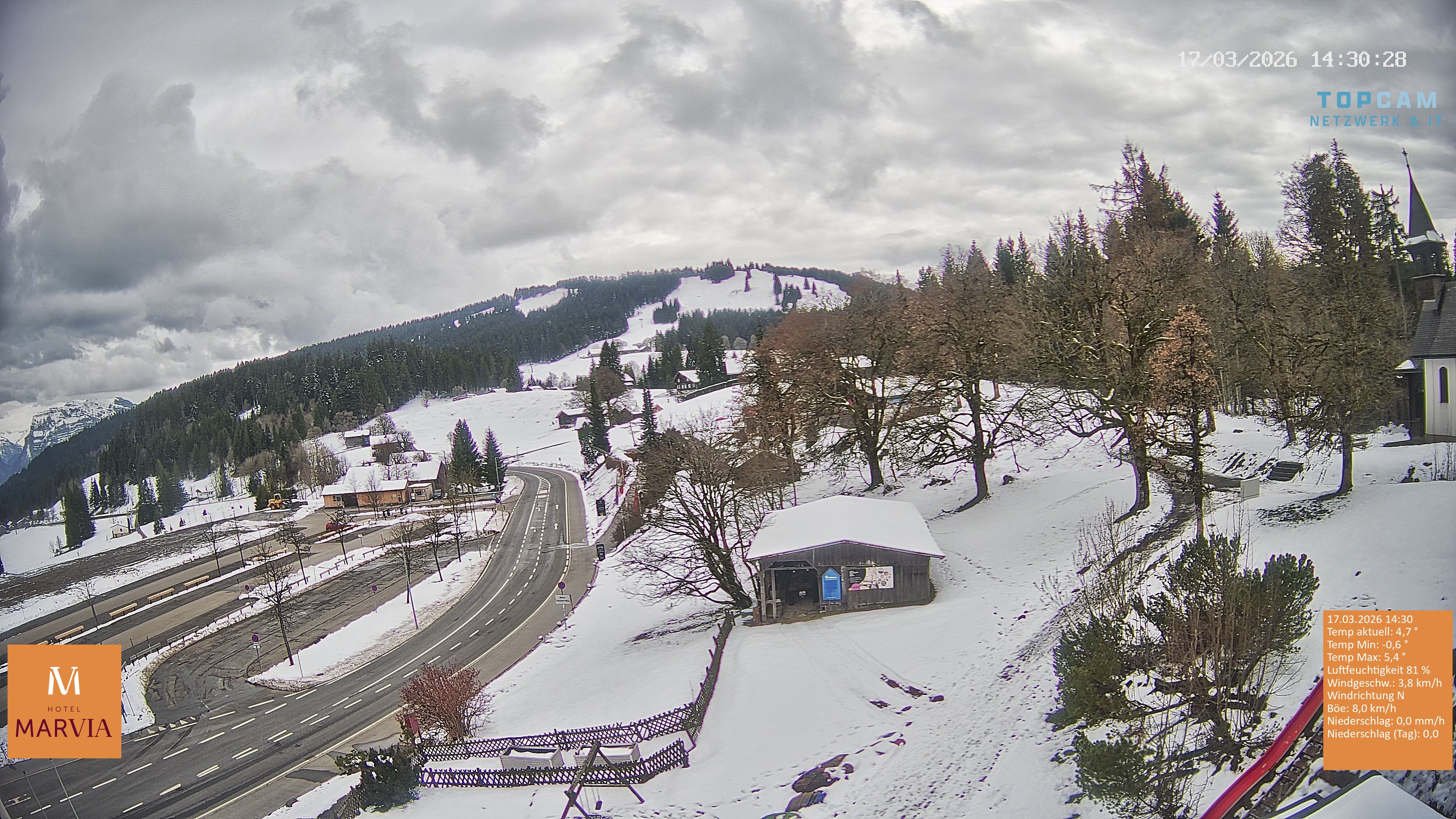 Archiv Foto Webcam Berghof Fetz in Bödele im Bregenzerwald