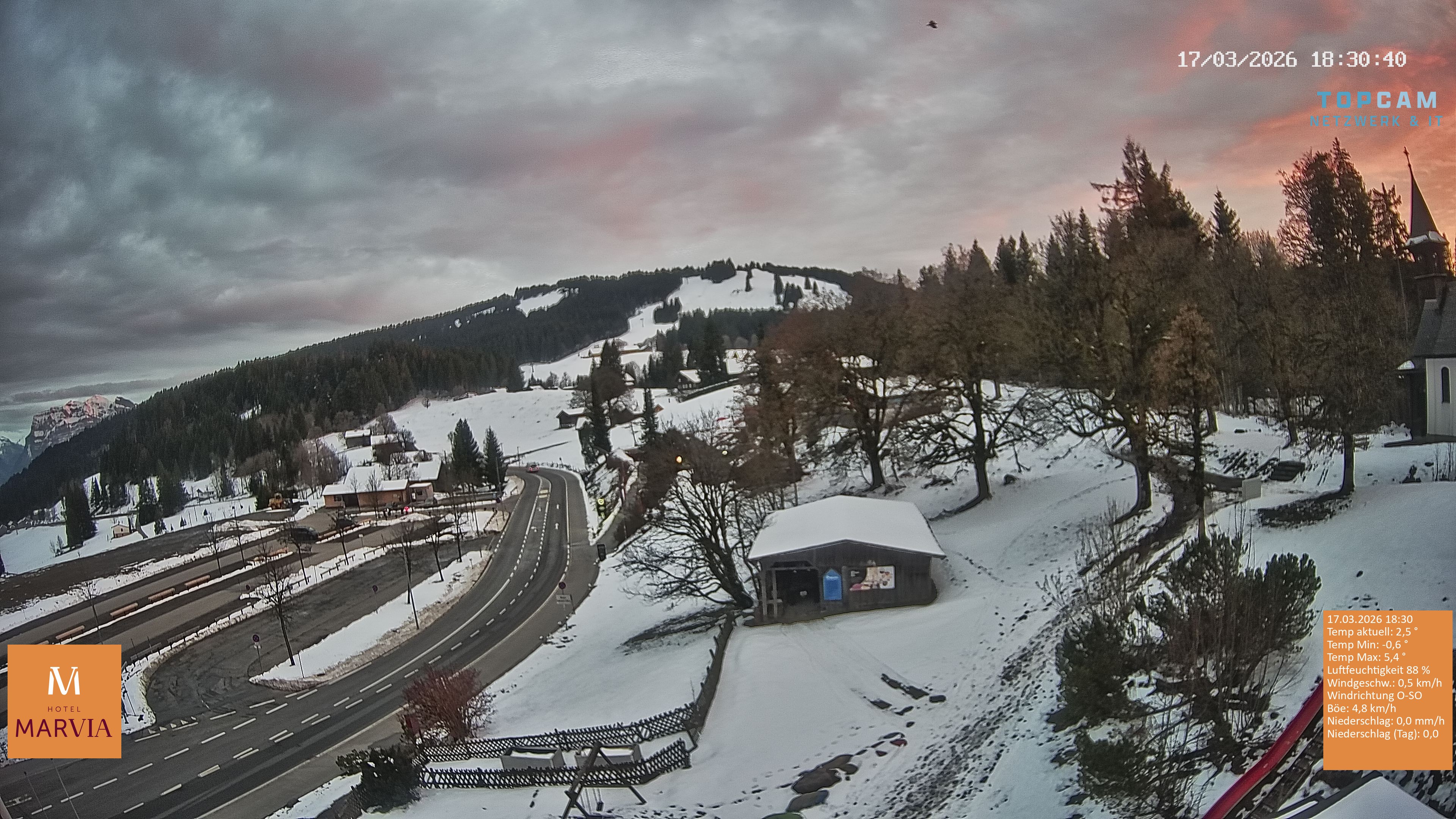 Archiv Foto Webcam Berghof Fetz in Bödele im Bregenzerwald