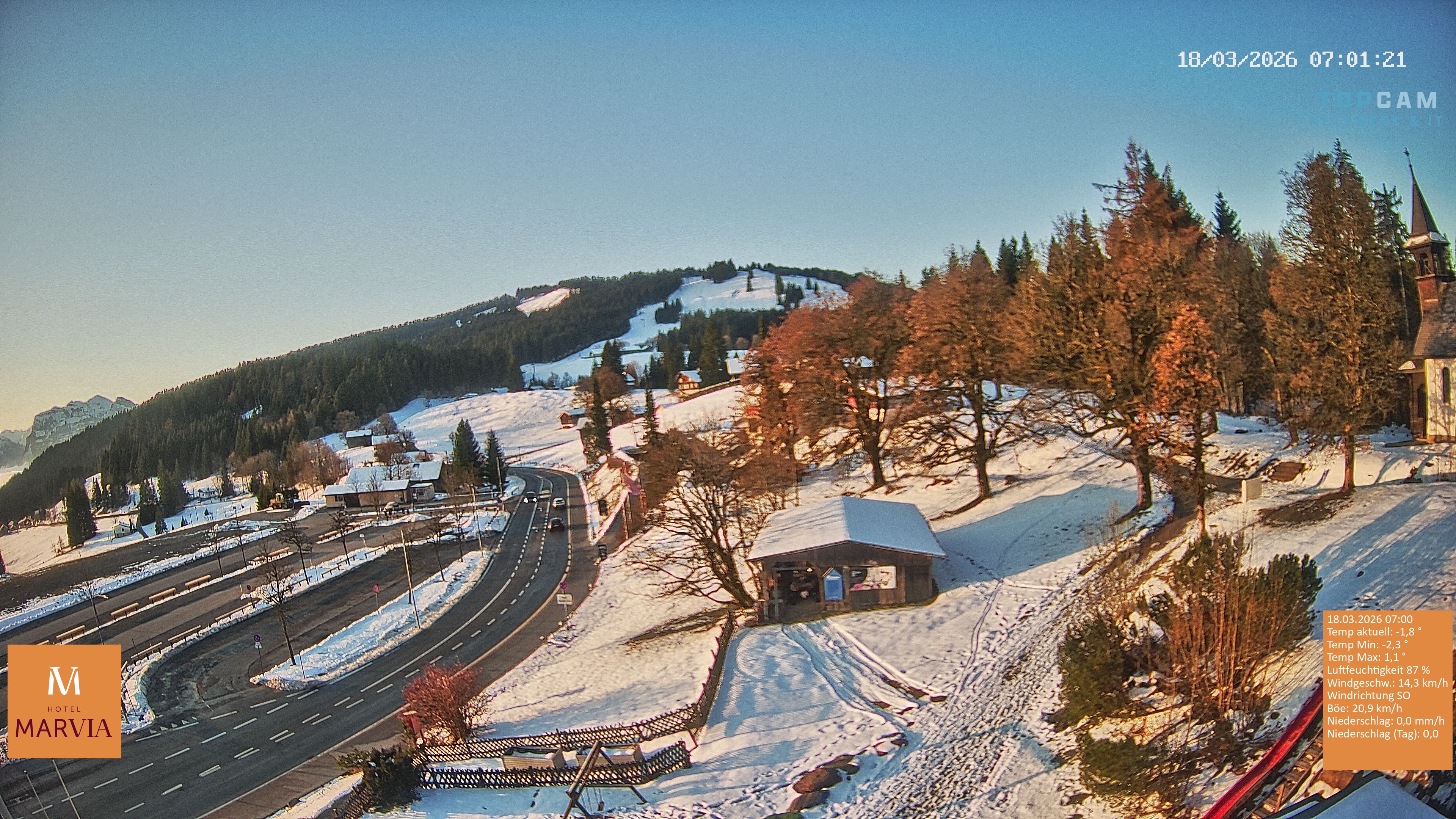 Archiv Foto Webcam Berghof Fetz in Bödele im Bregenzerwald