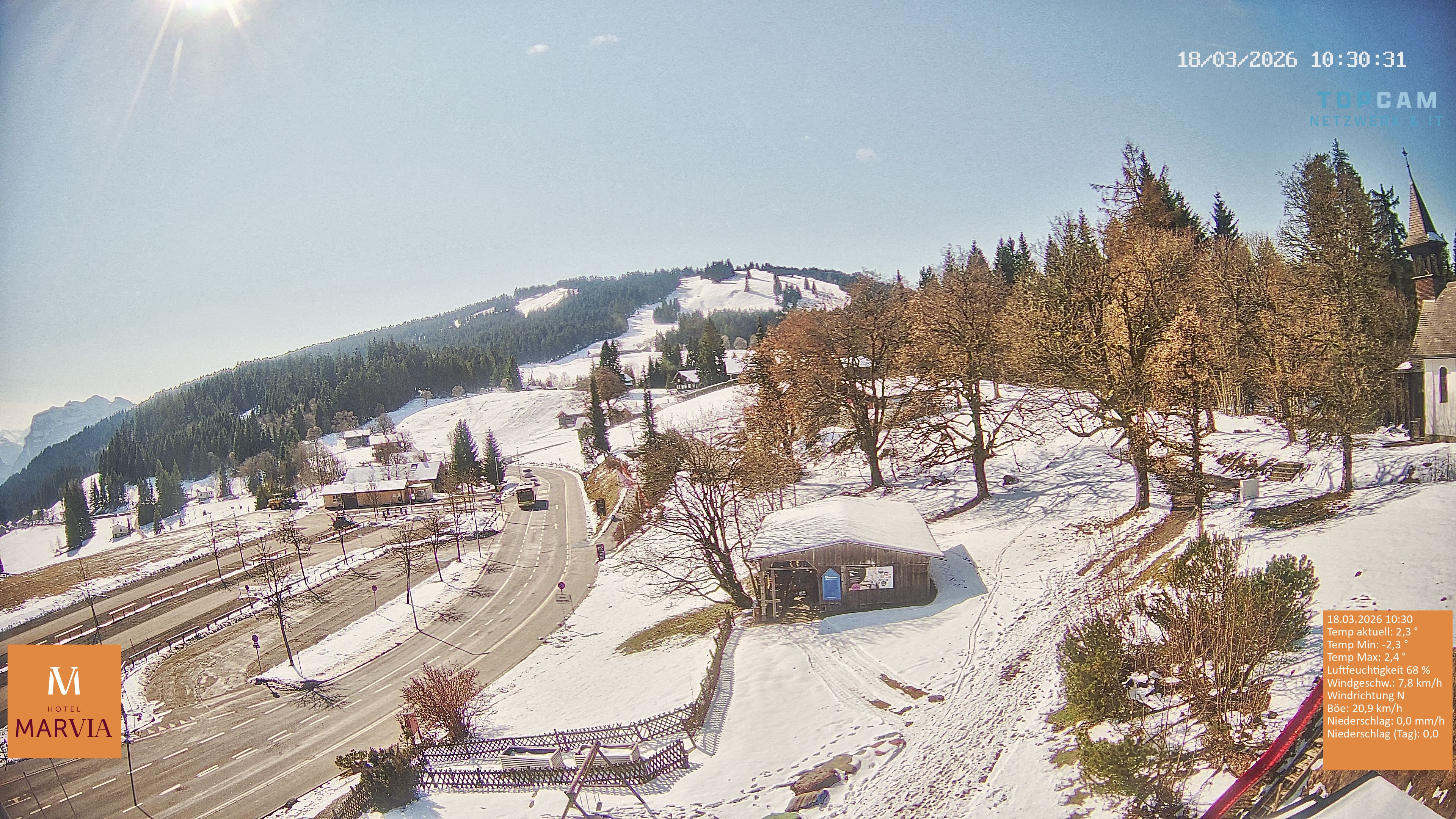 Archiv Foto Webcam Berghof Fetz in Bödele im Bregenzerwald