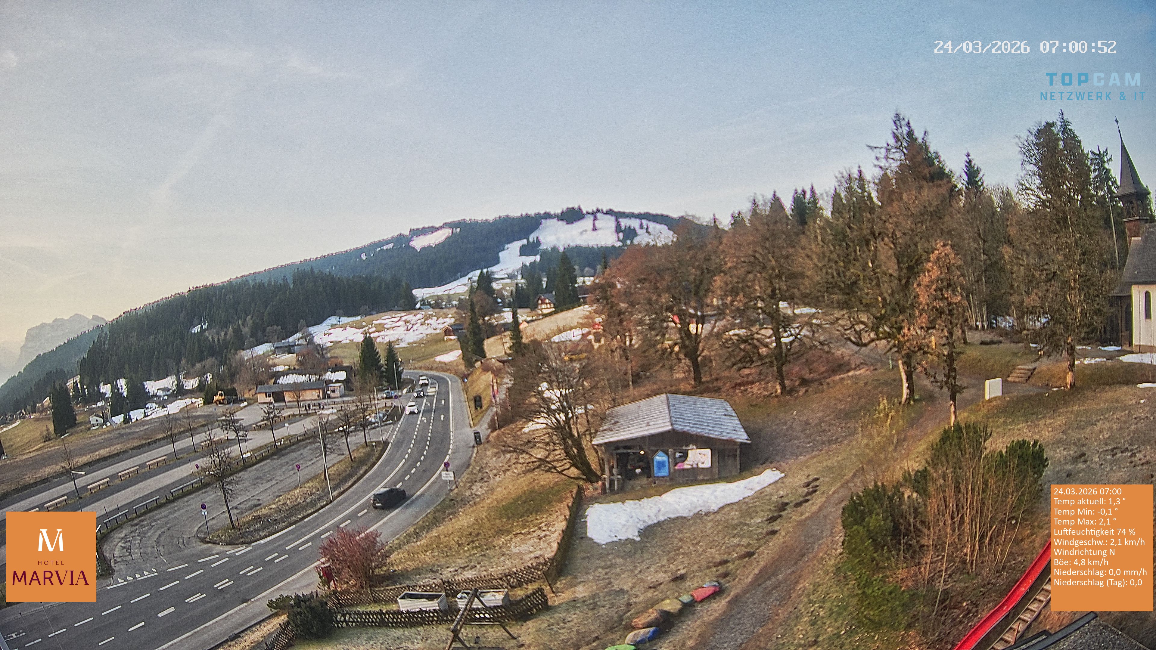 Archiv Foto Webcam Berghof Fetz in Bödele im Bregenzerwald