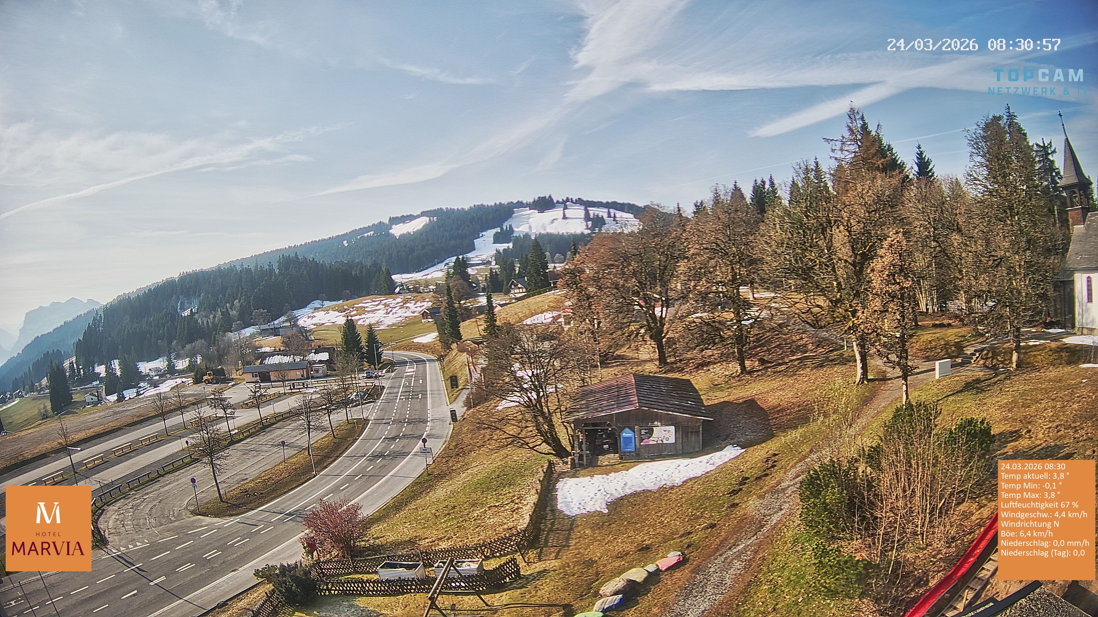 Archiv Foto Webcam Berghof Fetz in Bödele im Bregenzerwald