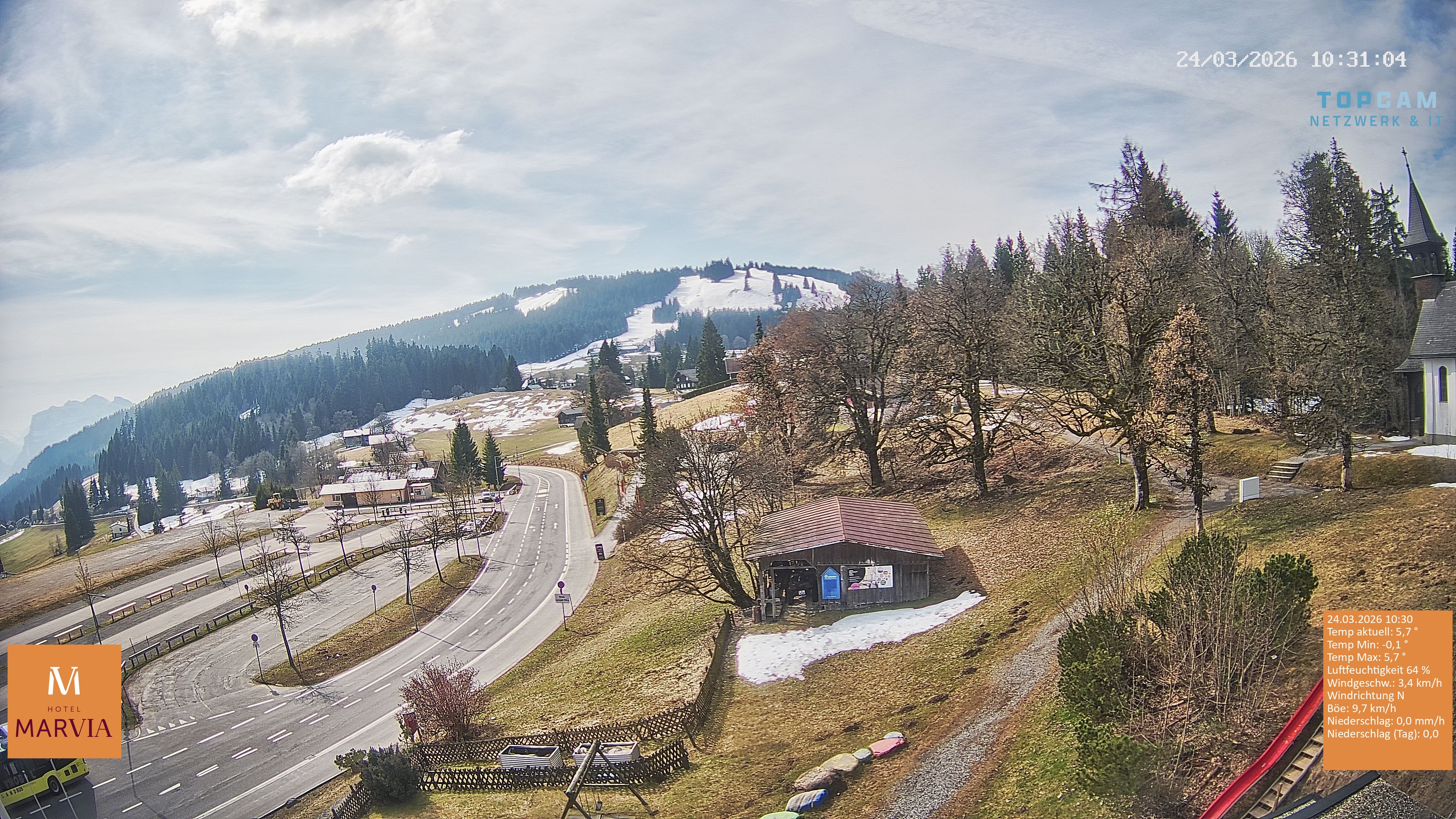 Archiv Foto Webcam Berghof Fetz in Bödele im Bregenzerwald