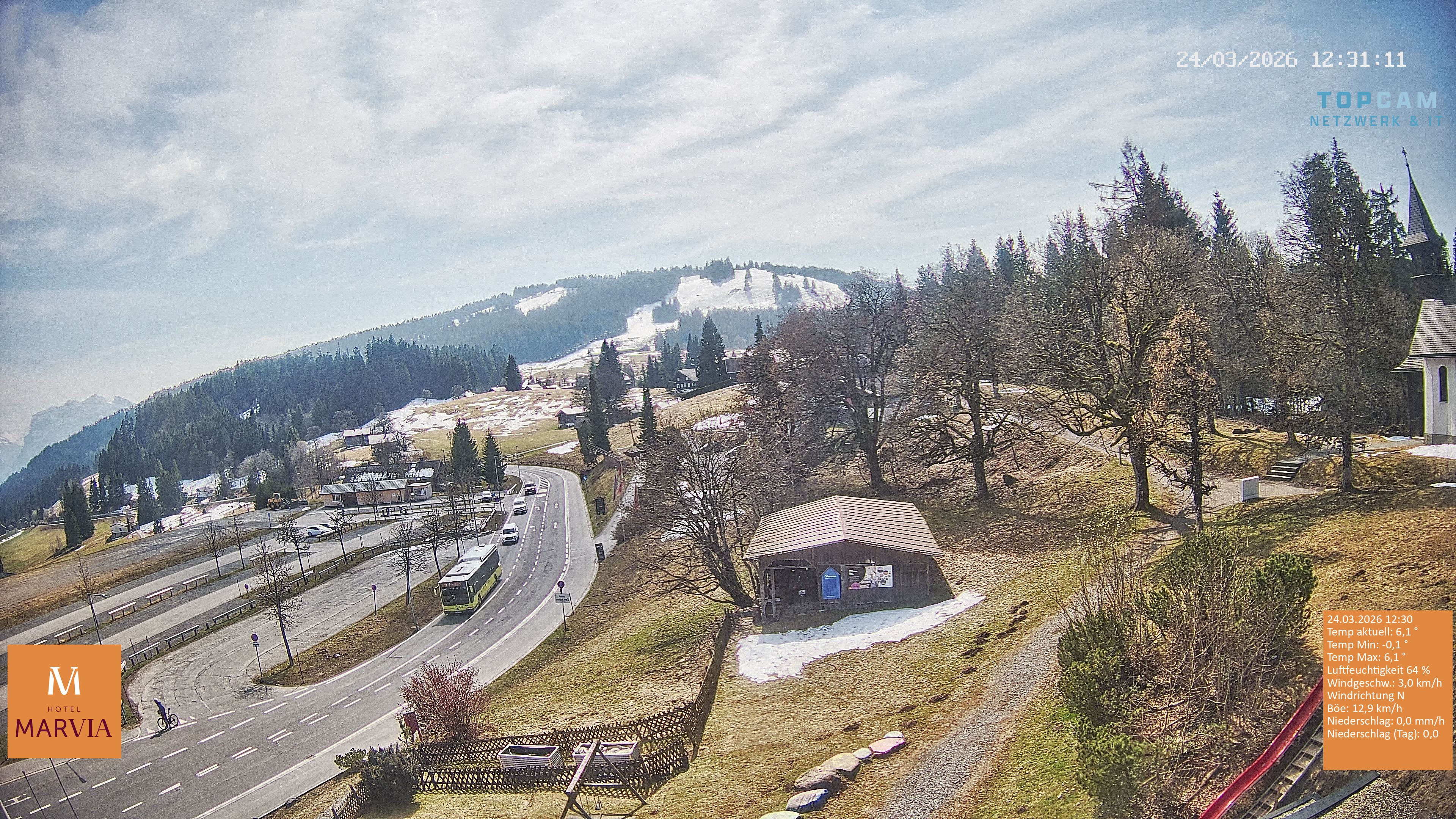 Archiv Foto Webcam Berghof Fetz in Bödele im Bregenzerwald