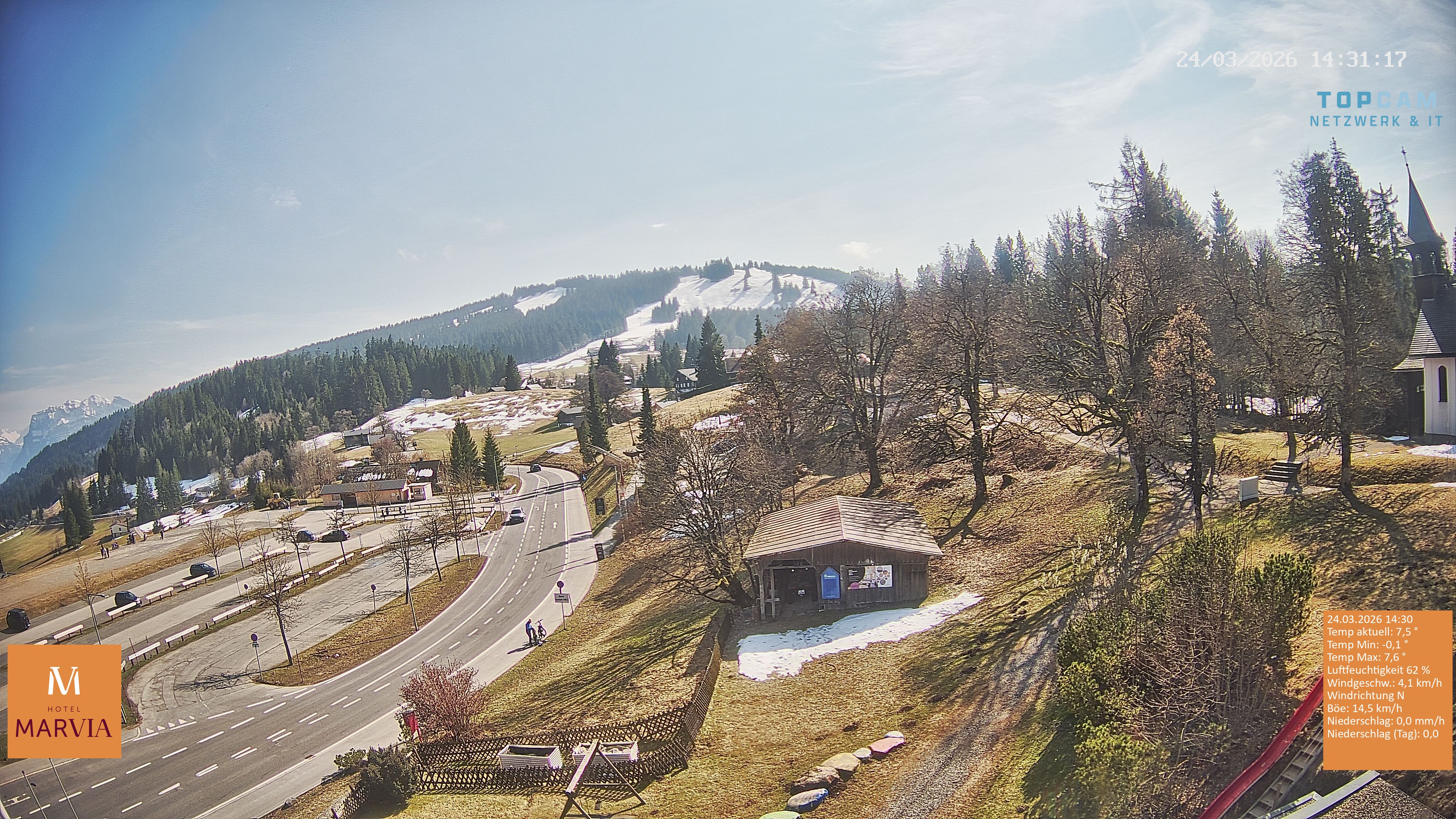 Archiv Foto Webcam Berghof Fetz in Bödele im Bregenzerwald