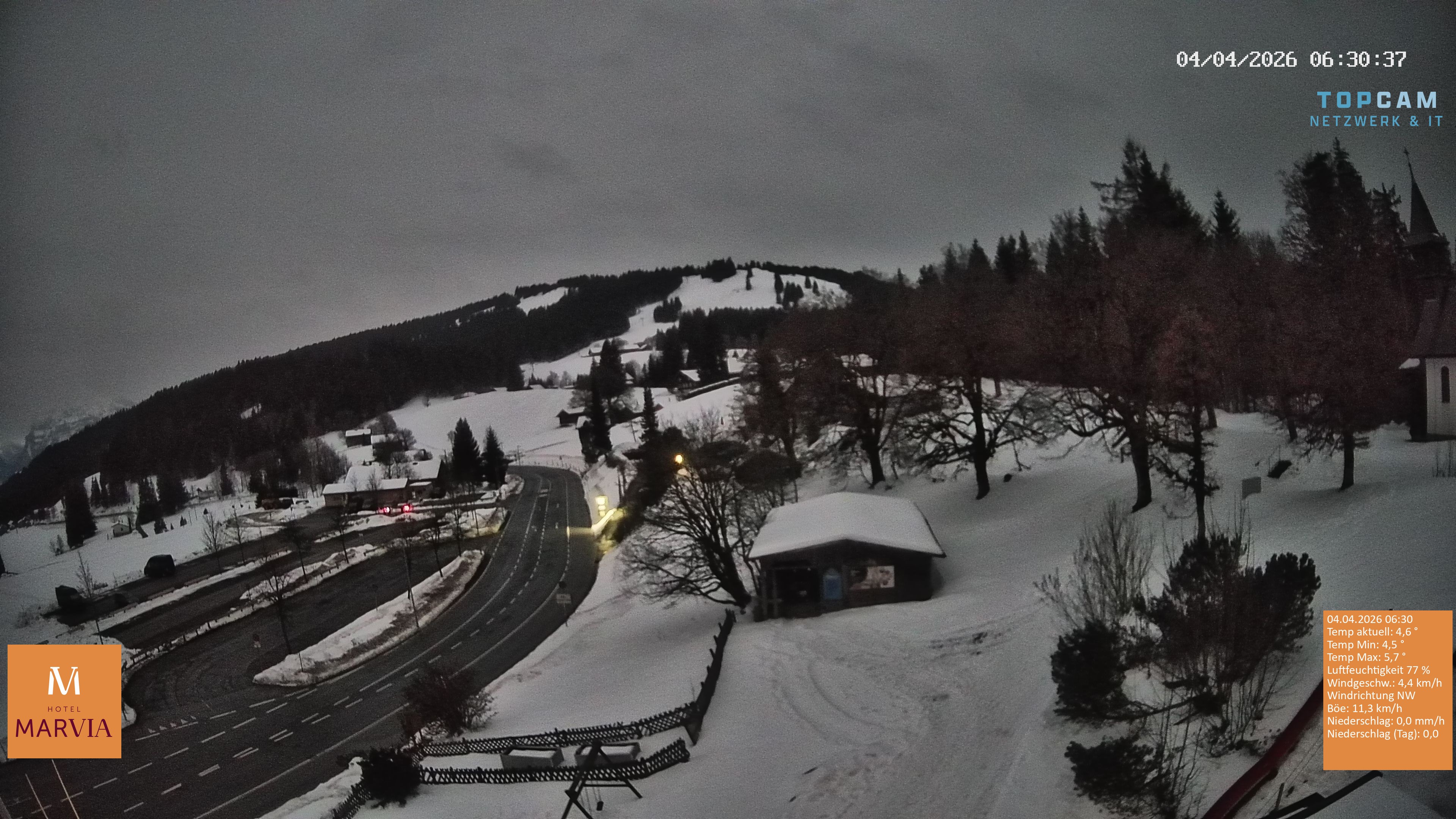 Archiv Foto Webcam Berghof Fetz in Bödele im Bregenzerwald