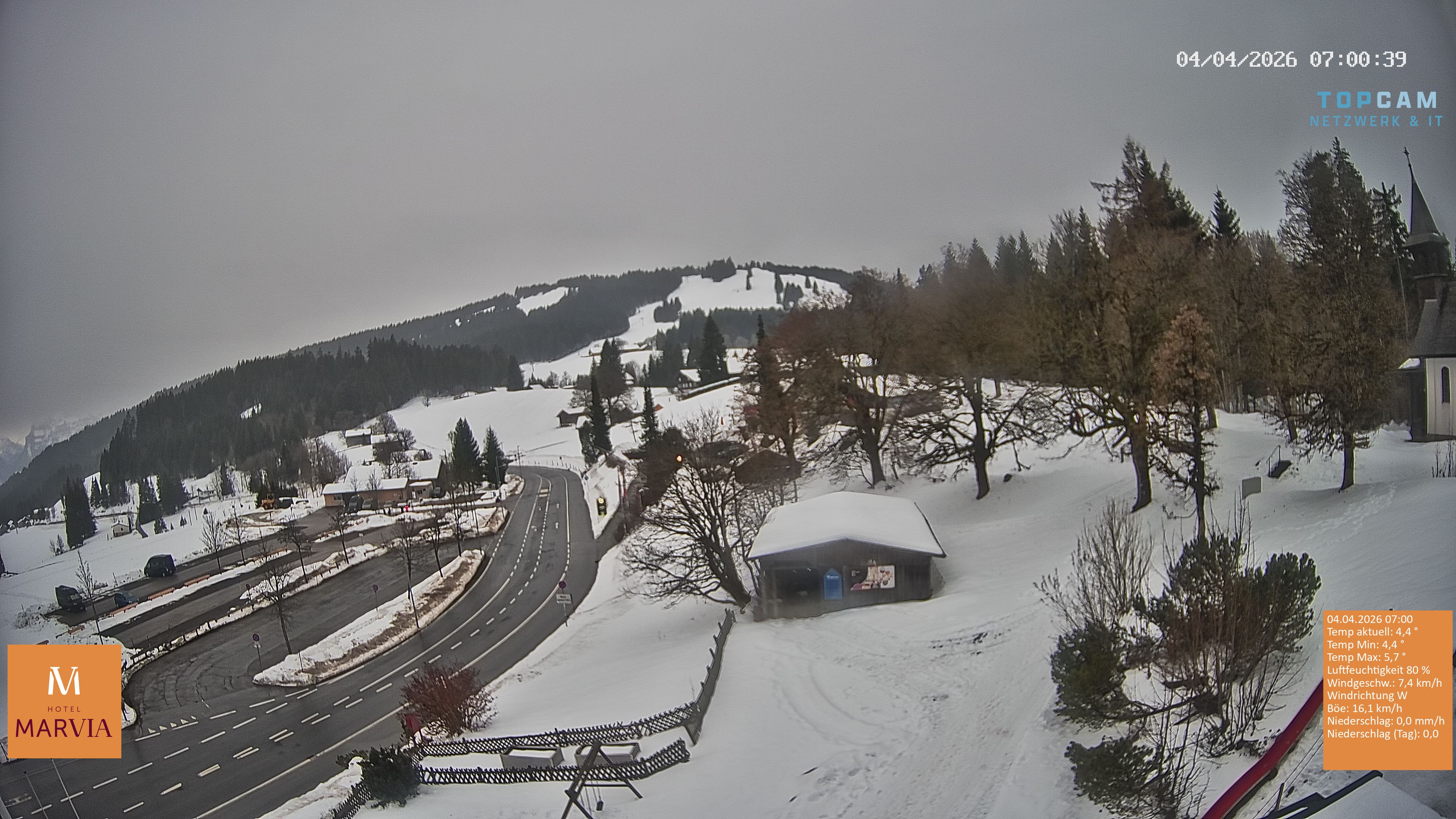 Archiv Foto Webcam Berghof Fetz in Bödele im Bregenzerwald