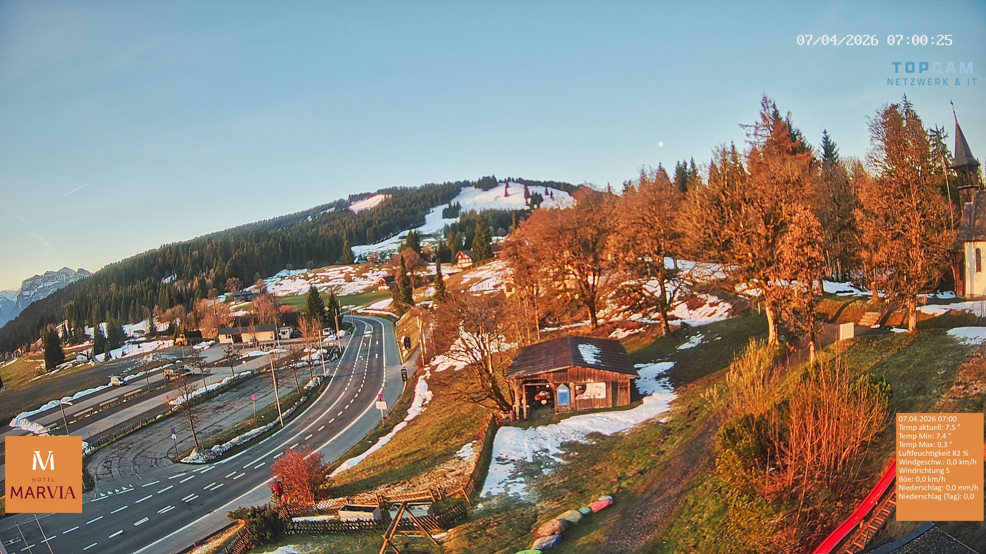 Archiv Foto Webcam Berghof Fetz in Bödele im Bregenzerwald
