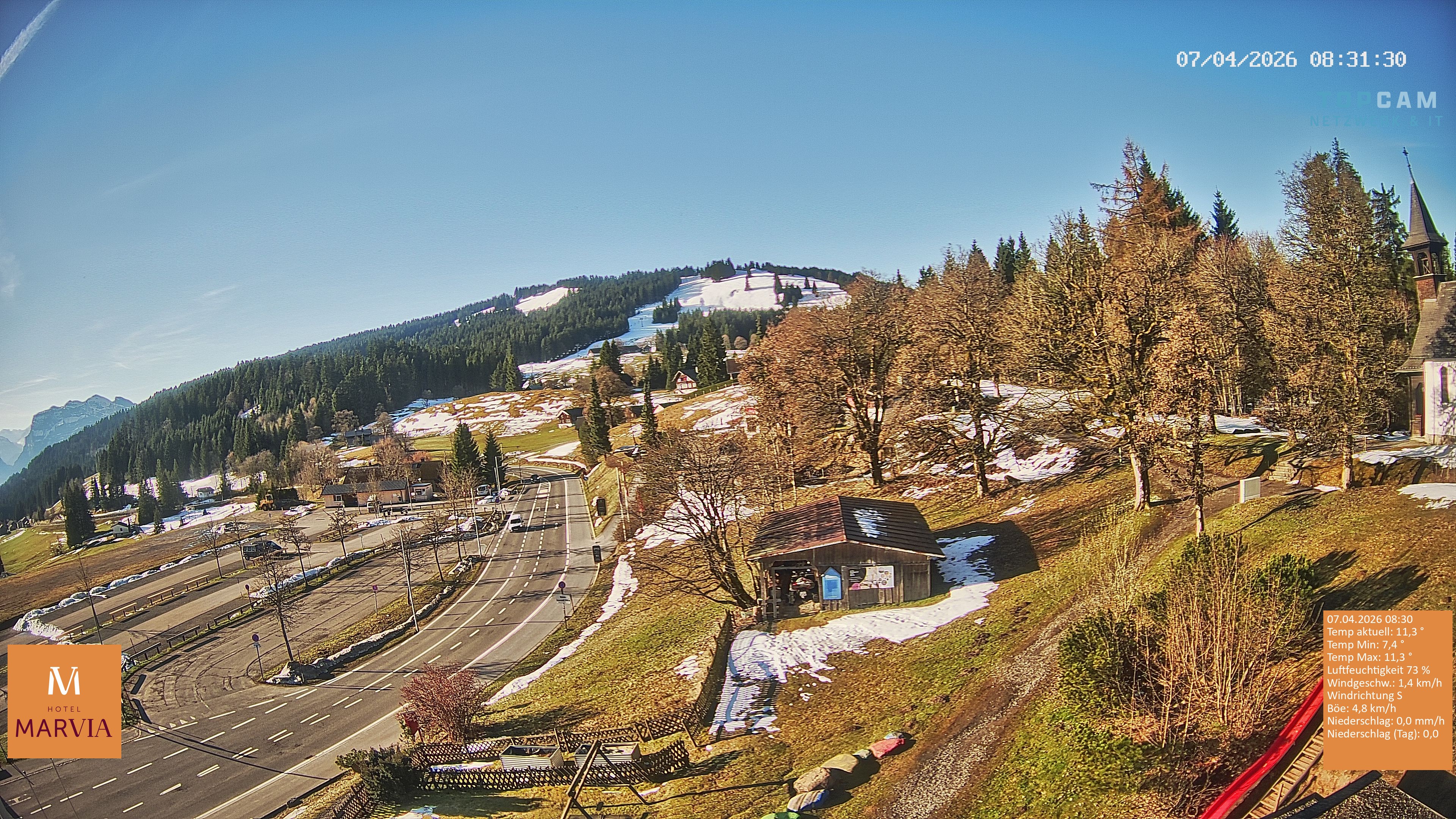 Archiv Foto Webcam Berghof Fetz in Bödele im Bregenzerwald
