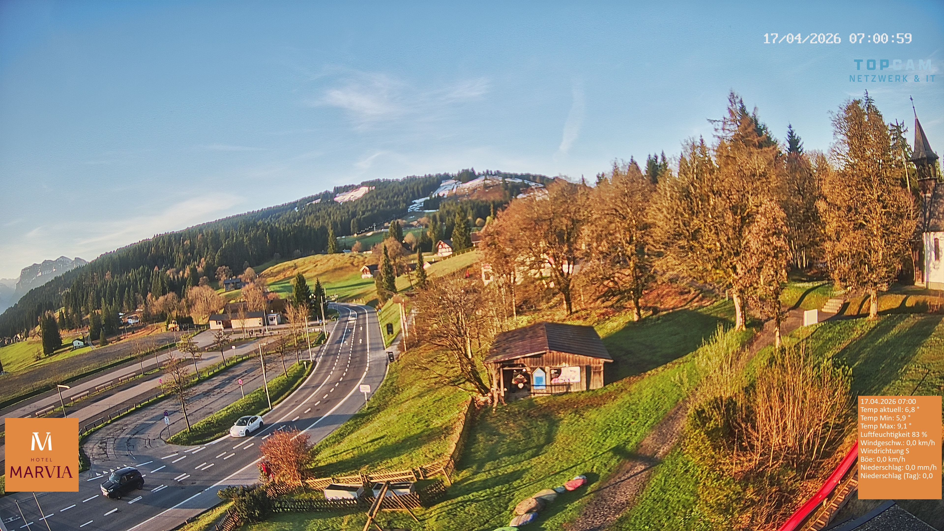 Archiv Foto Webcam Berghof Fetz in Bödele im Bregenzerwald