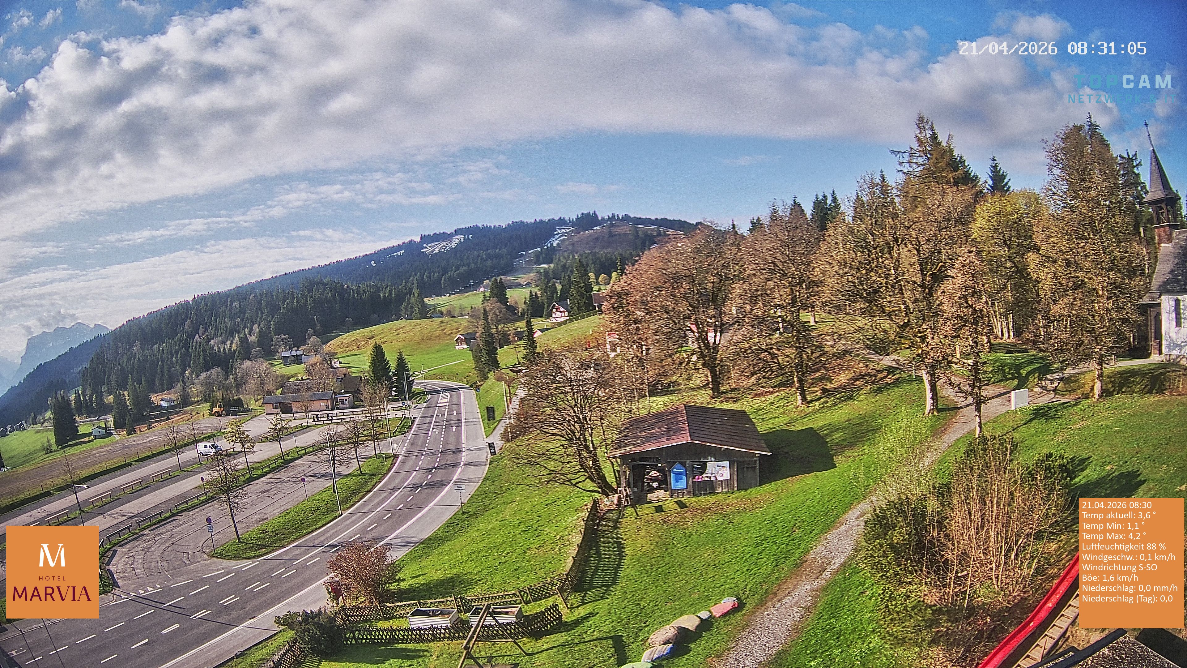 Archiv Foto Webcam Berghof Fetz in Bödele im Bregenzerwald