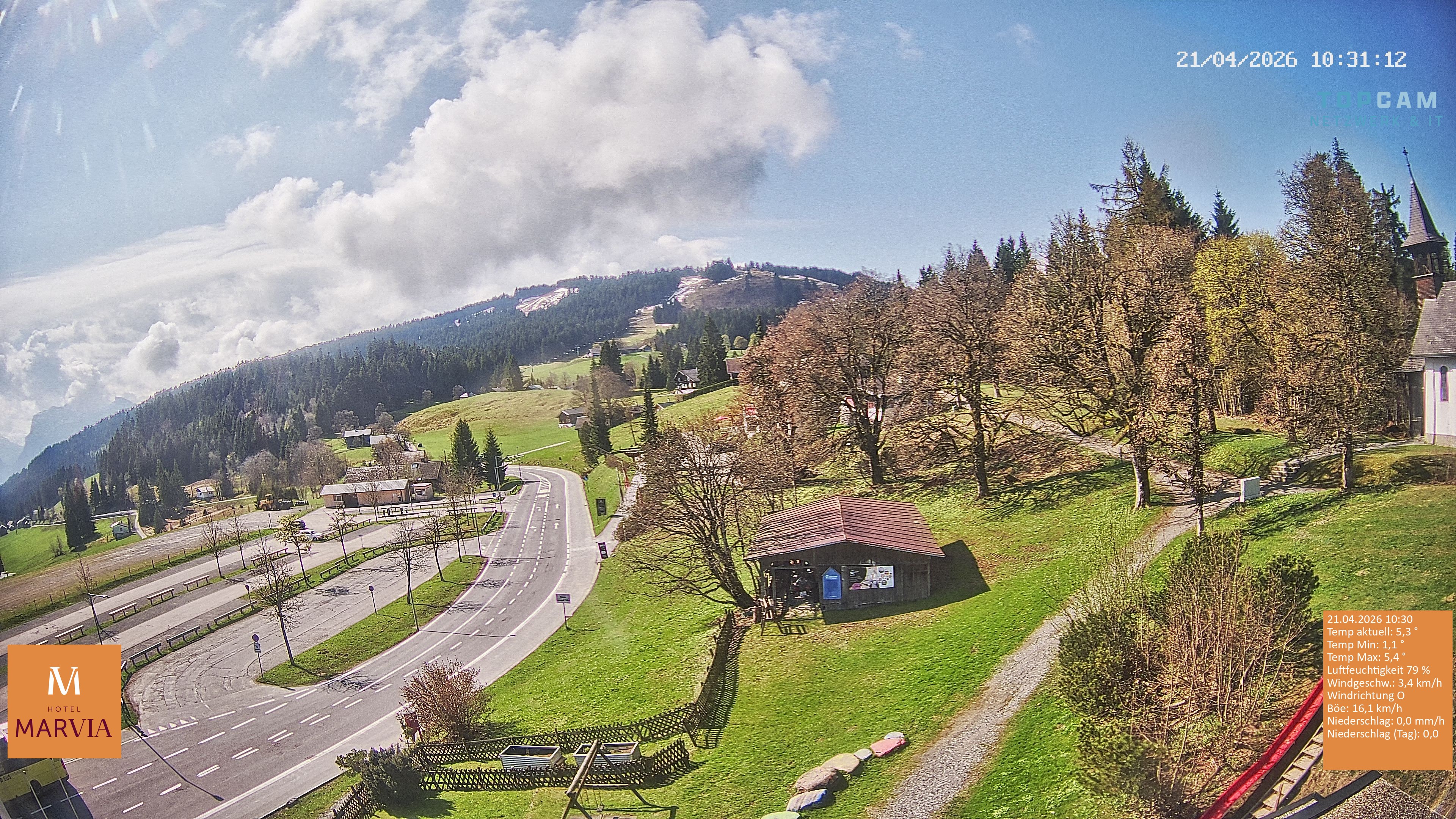 Archiv Foto Webcam Berghof Fetz in Bödele im Bregenzerwald