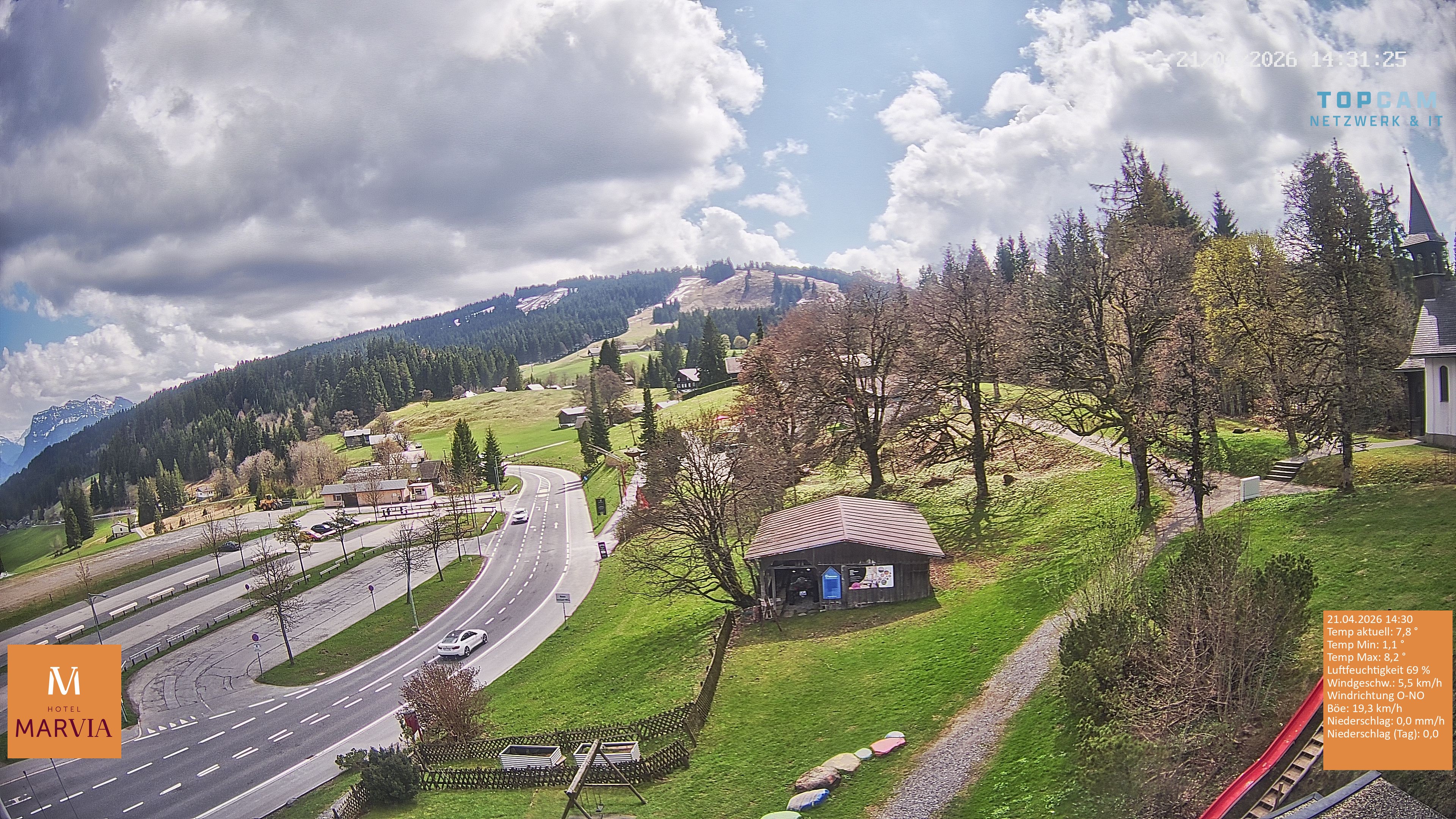 Archiv Foto Webcam Berghof Fetz in Bödele im Bregenzerwald