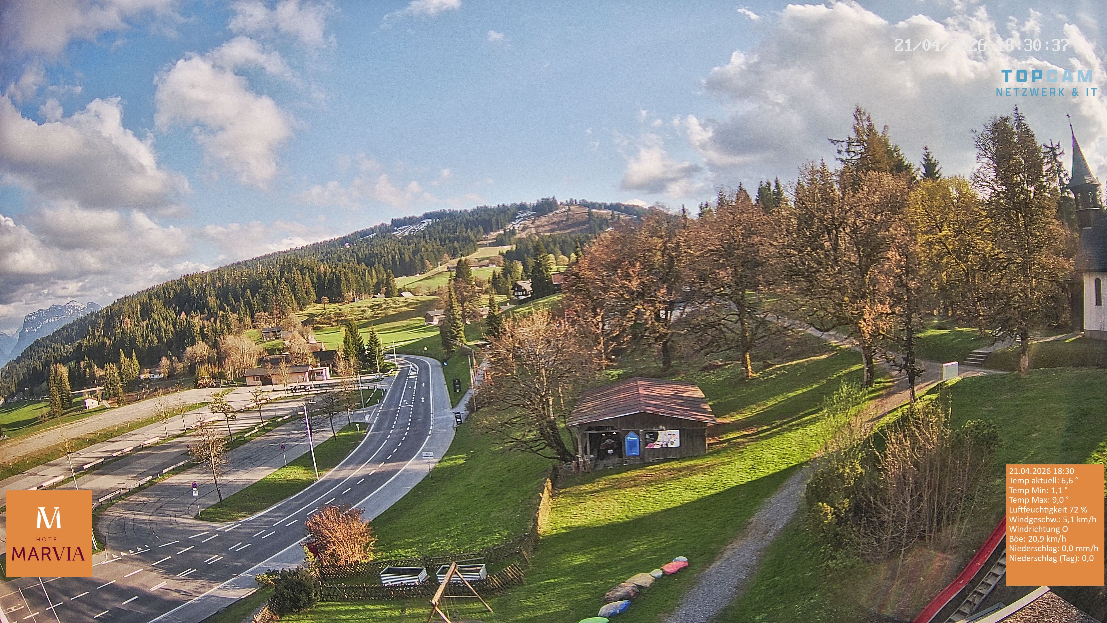 Archiv Foto Webcam Berghof Fetz in Bödele im Bregenzerwald